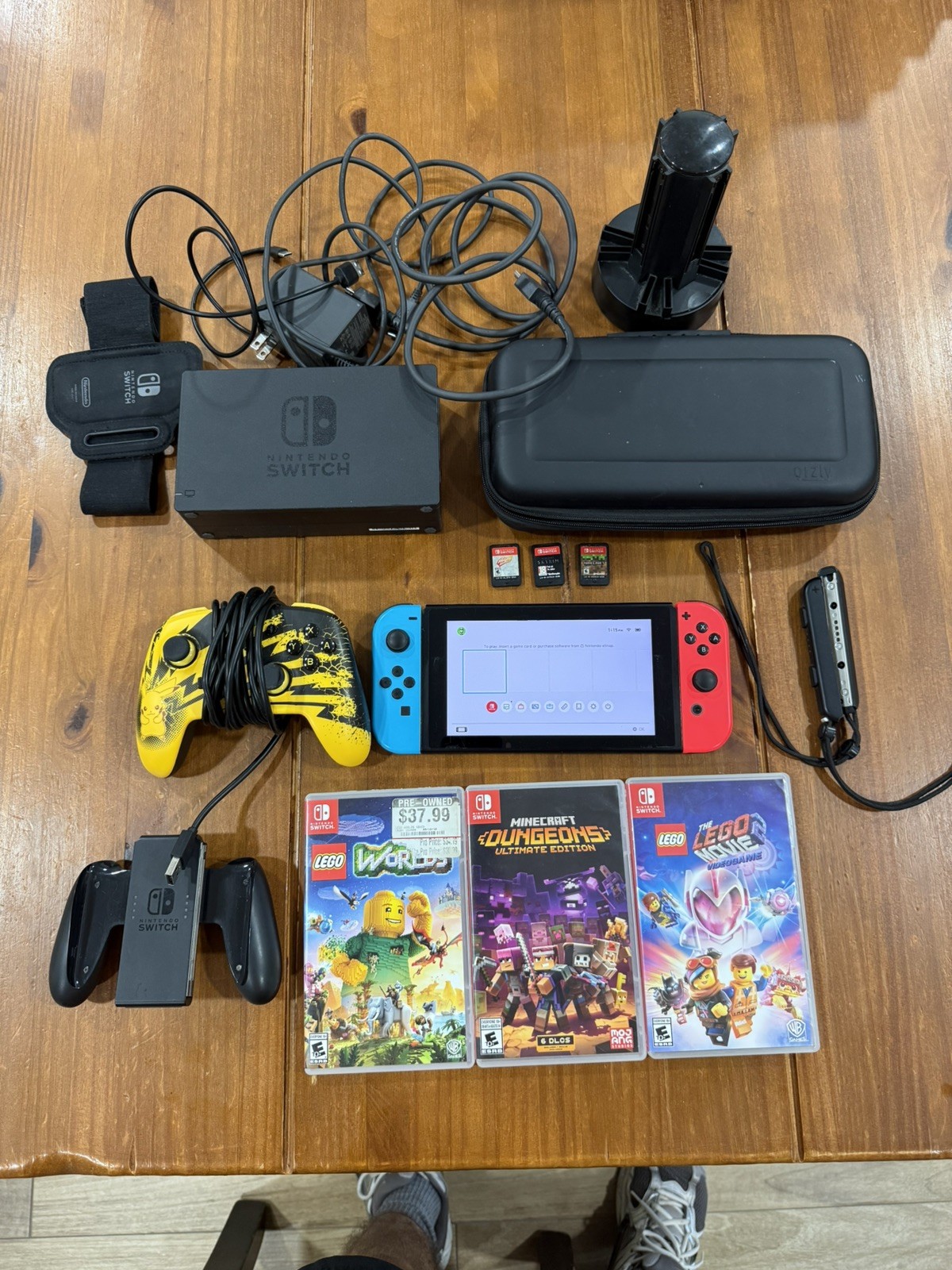 NINTENDO SWITCH ULTIMATE GAME BUNDLE! 6 Games,Dock,Charger,HDMI and Controller