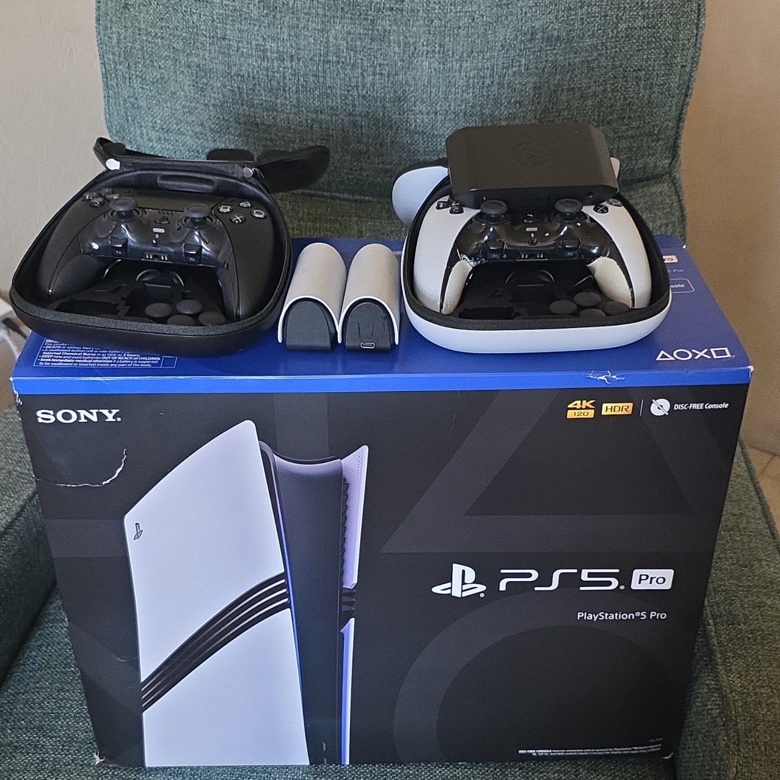 Sony PlayStation 5 Pro Console 2TB 4K HDR White/Black w/ 2 Controllers