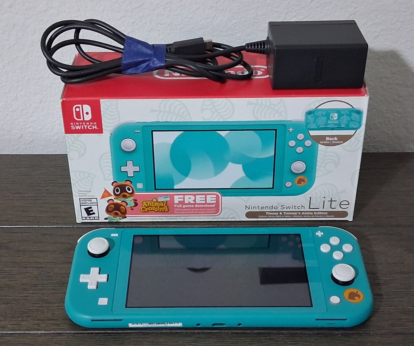 Nintendo Switch Lite Animal Crossing Edition 32GB w/ Box + Charger FREE SHIPPING