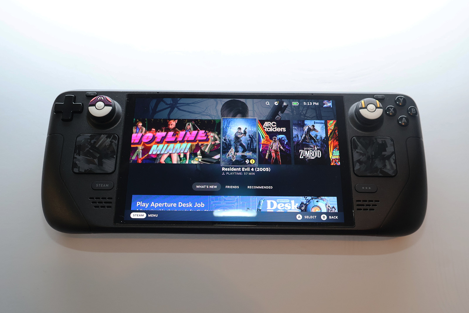 512GB OLED Steam Deck- With Cases, Charger, Carbon Fiber Pads, Pokémon Joystick
