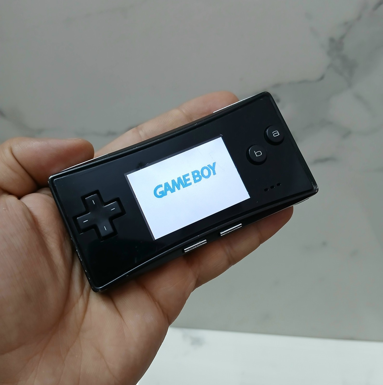 Nintendo Game Boy Micro Handheld Console Black OXY-001 With 6 Authentic Games