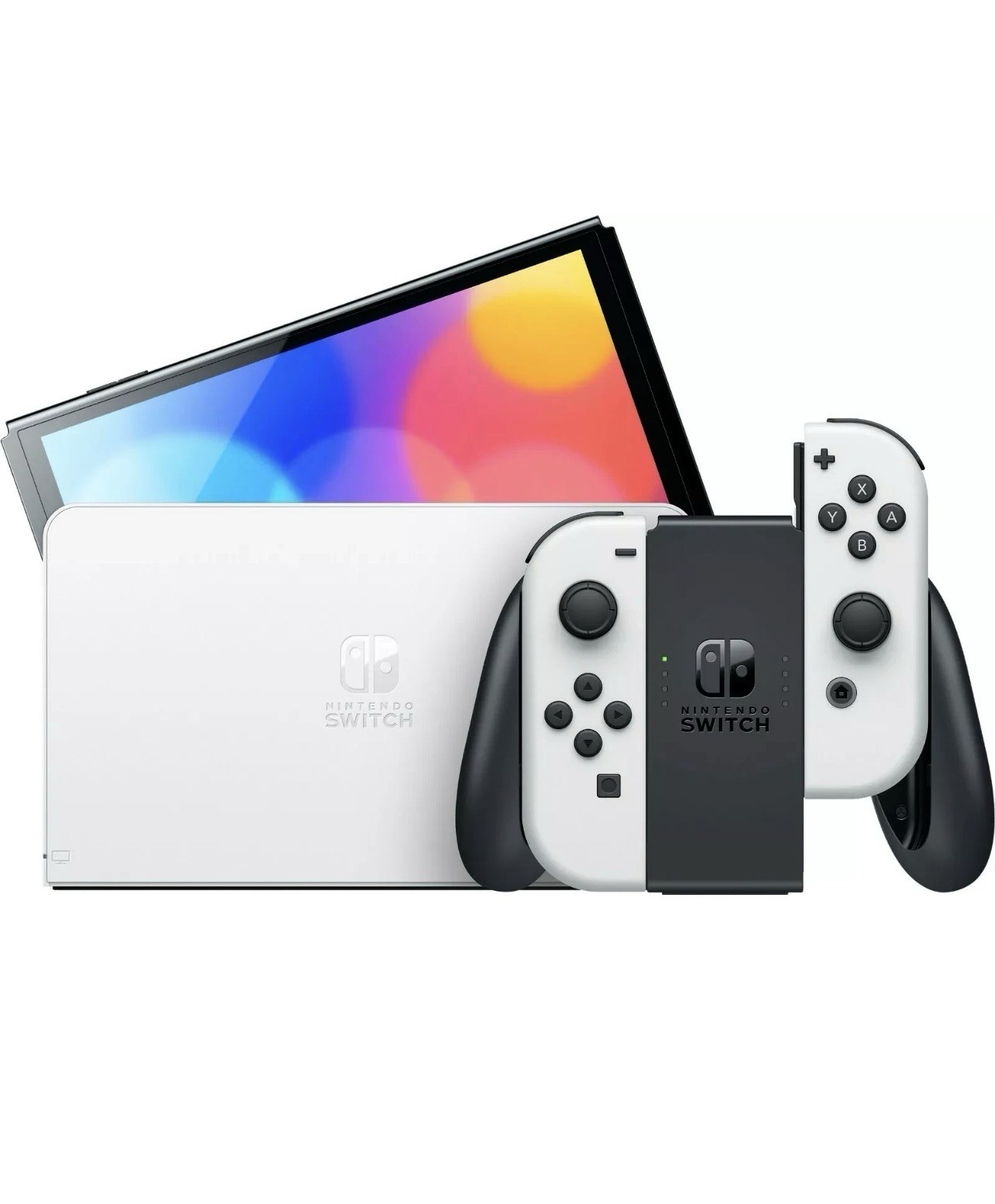 Nintendo Switch OLED Console Gaming System HEG-001 Black/White Bundle