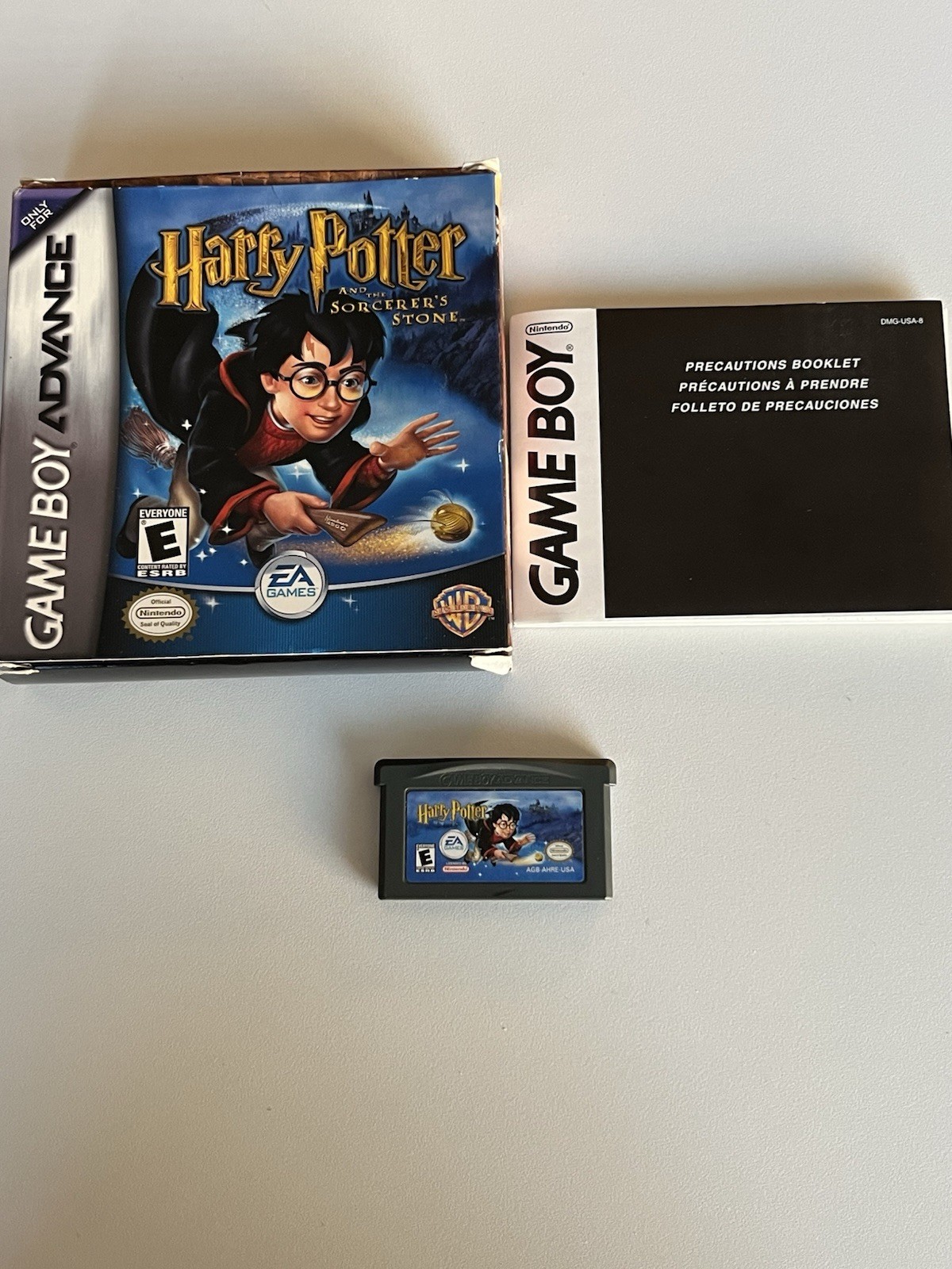 Indigo Game Boy Advance GBA Tested & Working w/ Harry Potter + Box