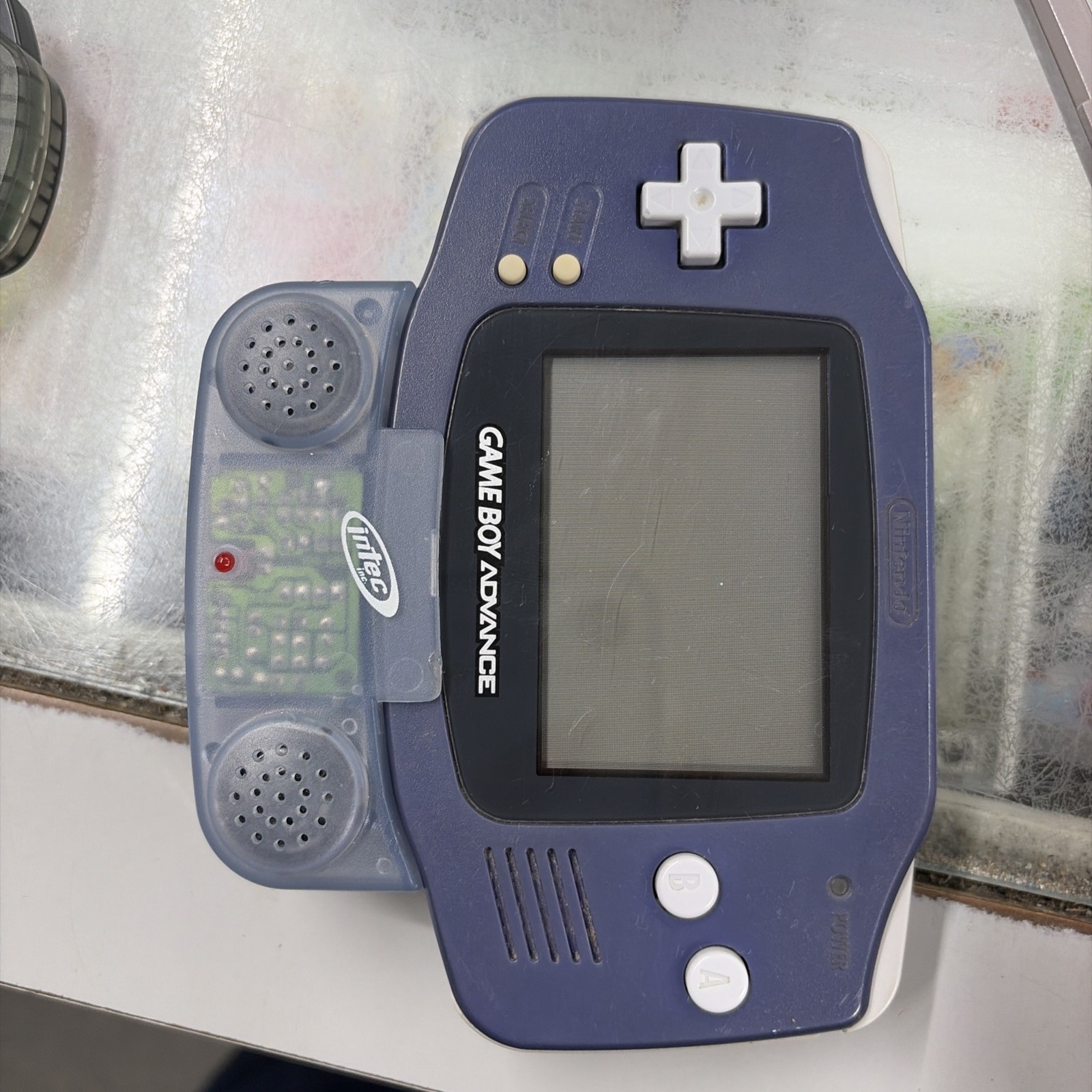 Nintendo Game Boy Advance Handheld Console AGB-001 Indigo Bundle 1 Game