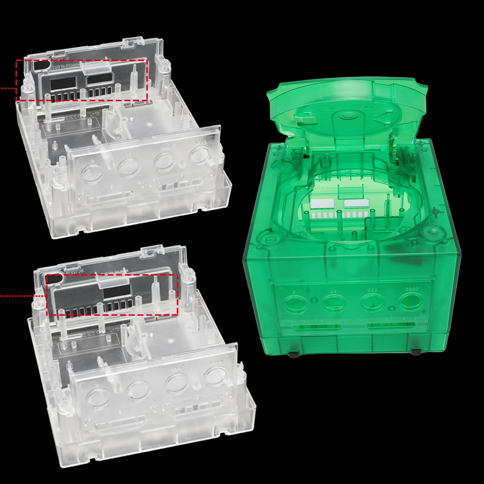 Game Console Shell Replacement For GC DOL 001 DOL 101 Transparent Game LLUW