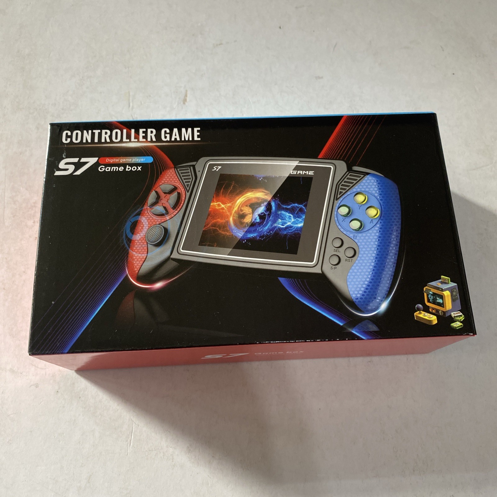 Controller Game S7 Game Box 5.7 inch Display Screen with TV Connect Black White