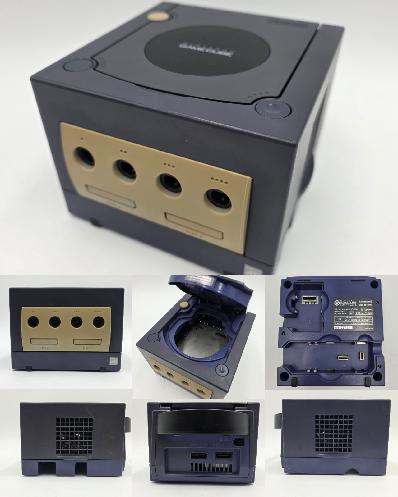Nintendo GameCube DOL-001 Console NO DISC DRIVE – Parts/Repair – Tested USA
