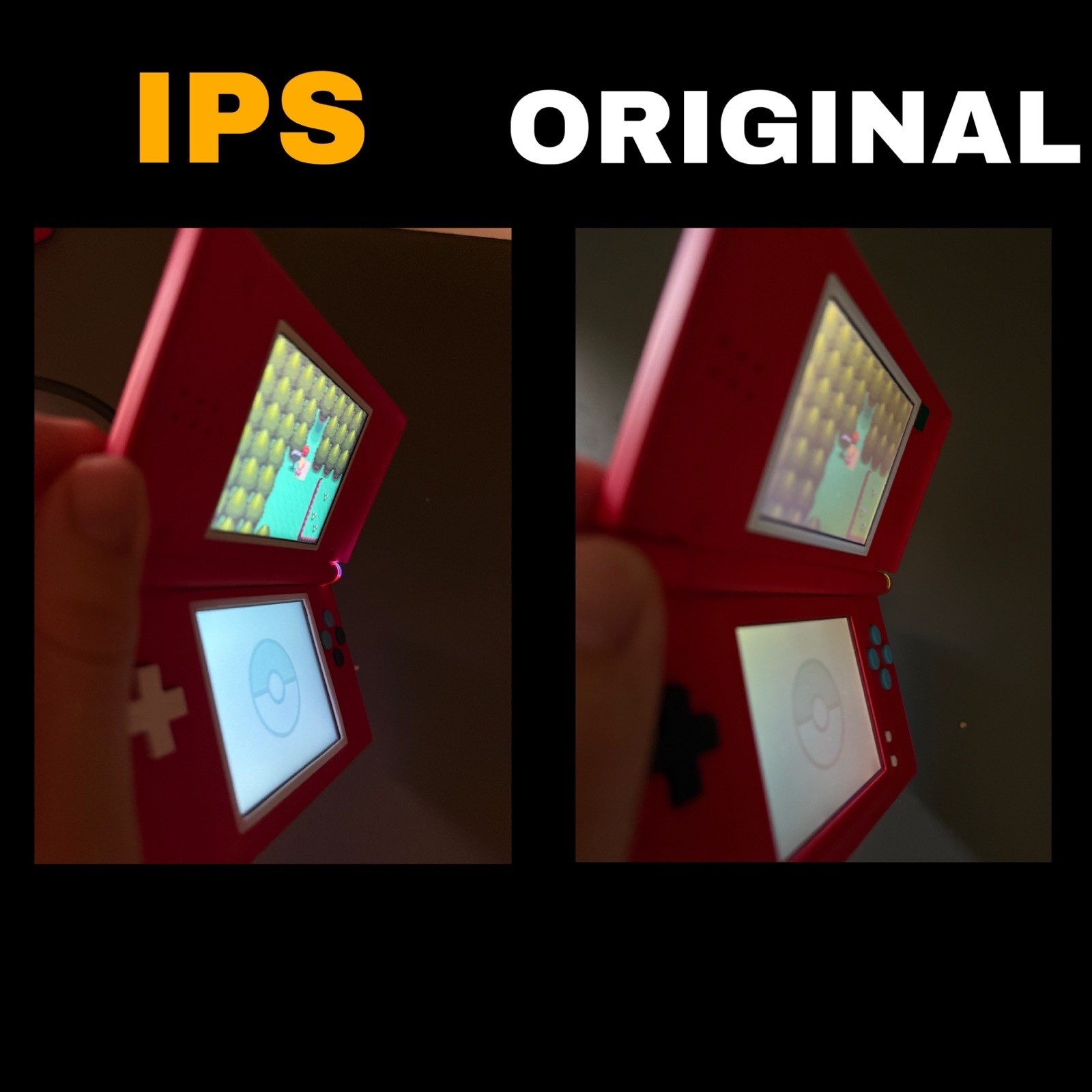 Custom DS Lite DUAL IPS External Controller Board/ Gbaccelerator/ USB C Charging