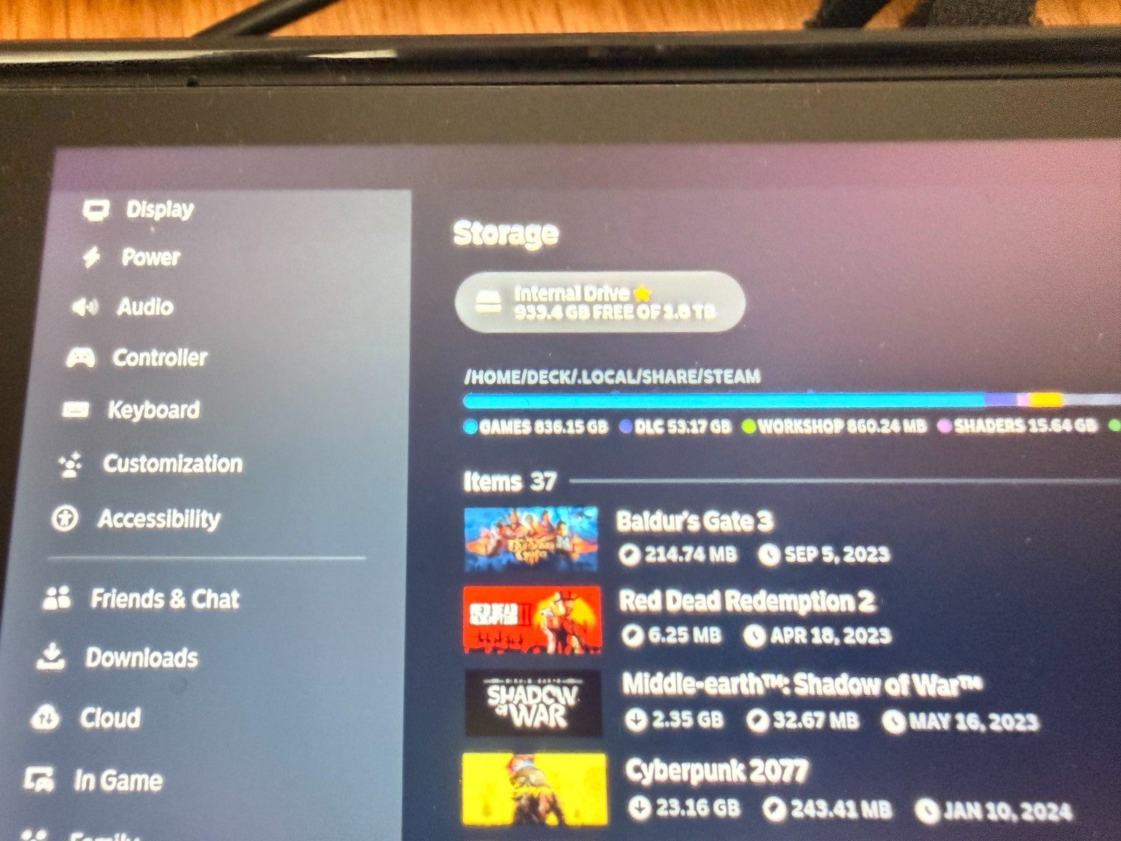 Valve Steam Deck Handheld Console-LCD 2TB WD NVME Internal