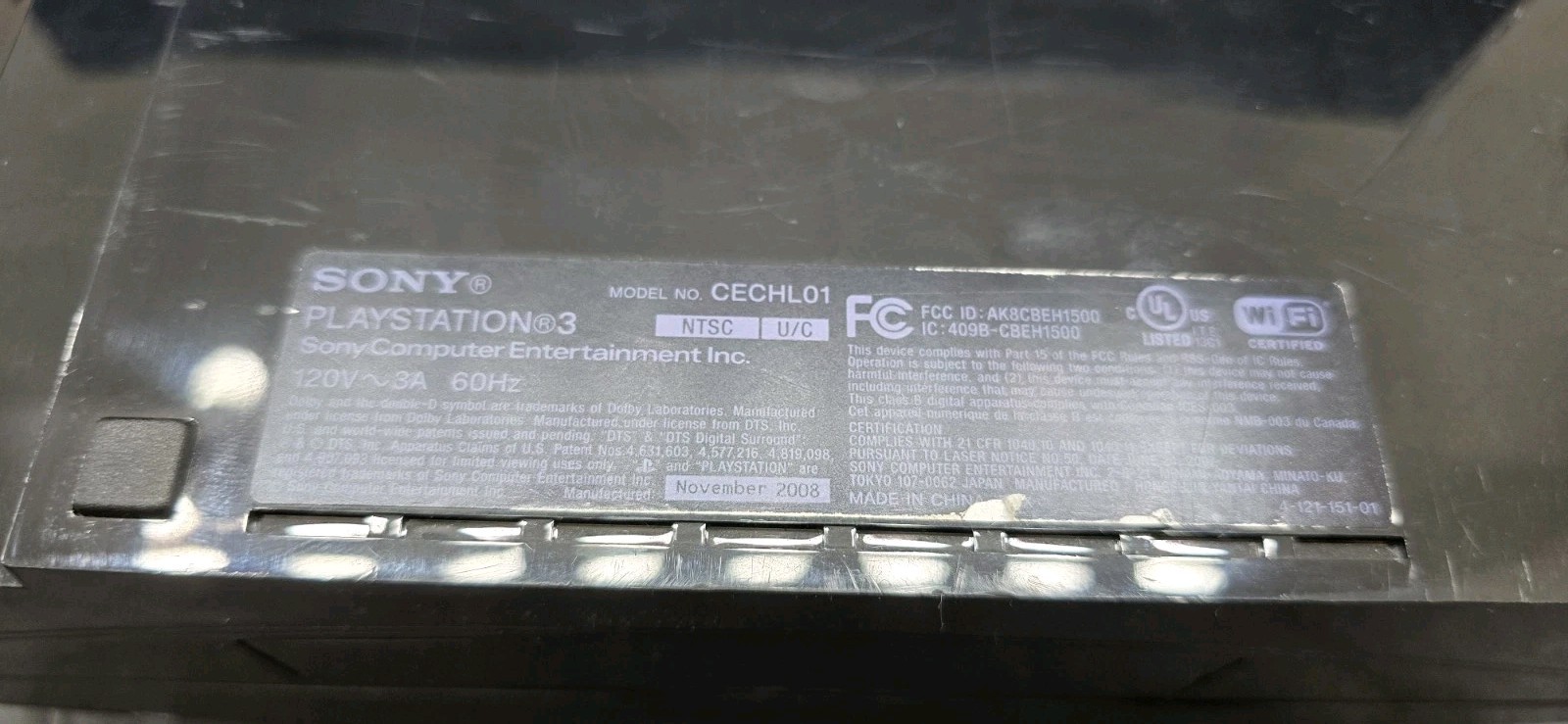 Sony PlayStation 3 PS3 80GB Console CECHL01 Cables Tested Working