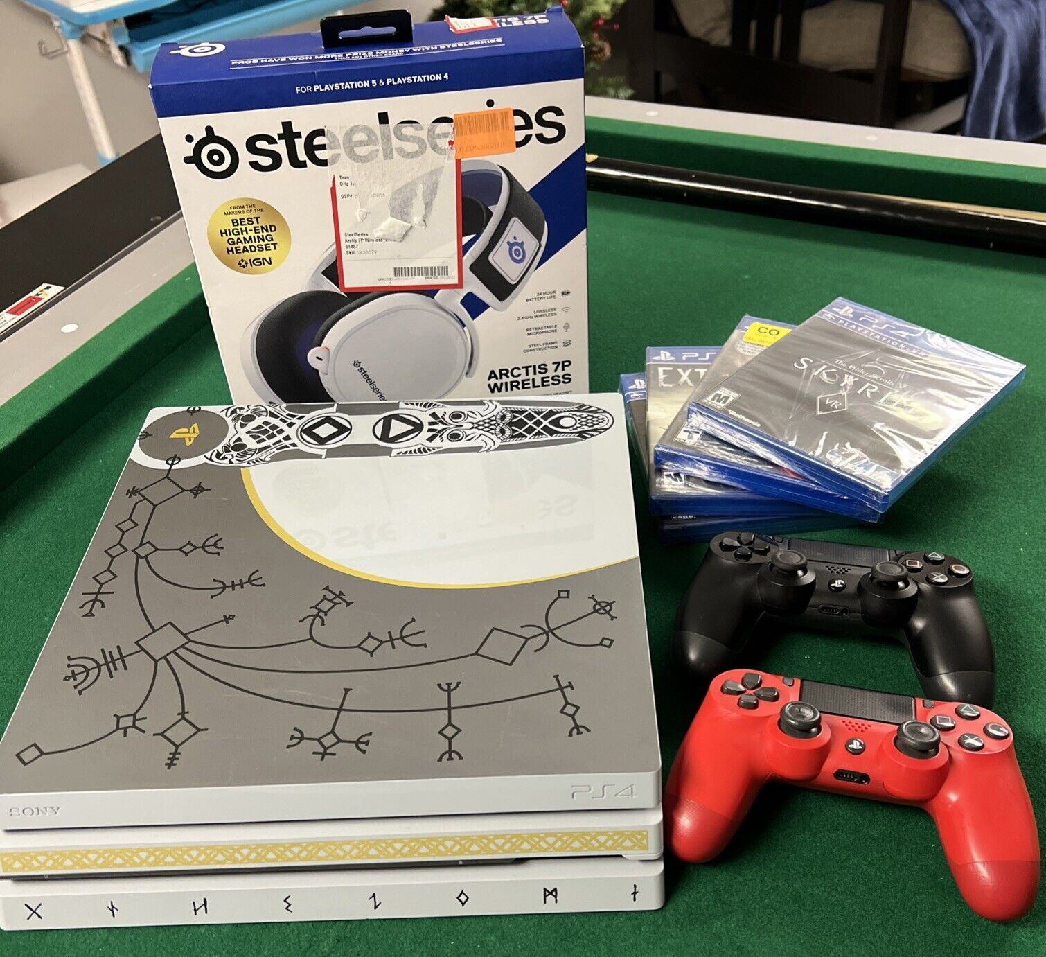 Sony Playstation 4 Pro (CUH-7115B) – God of War Edition – Bundle w/Games & More