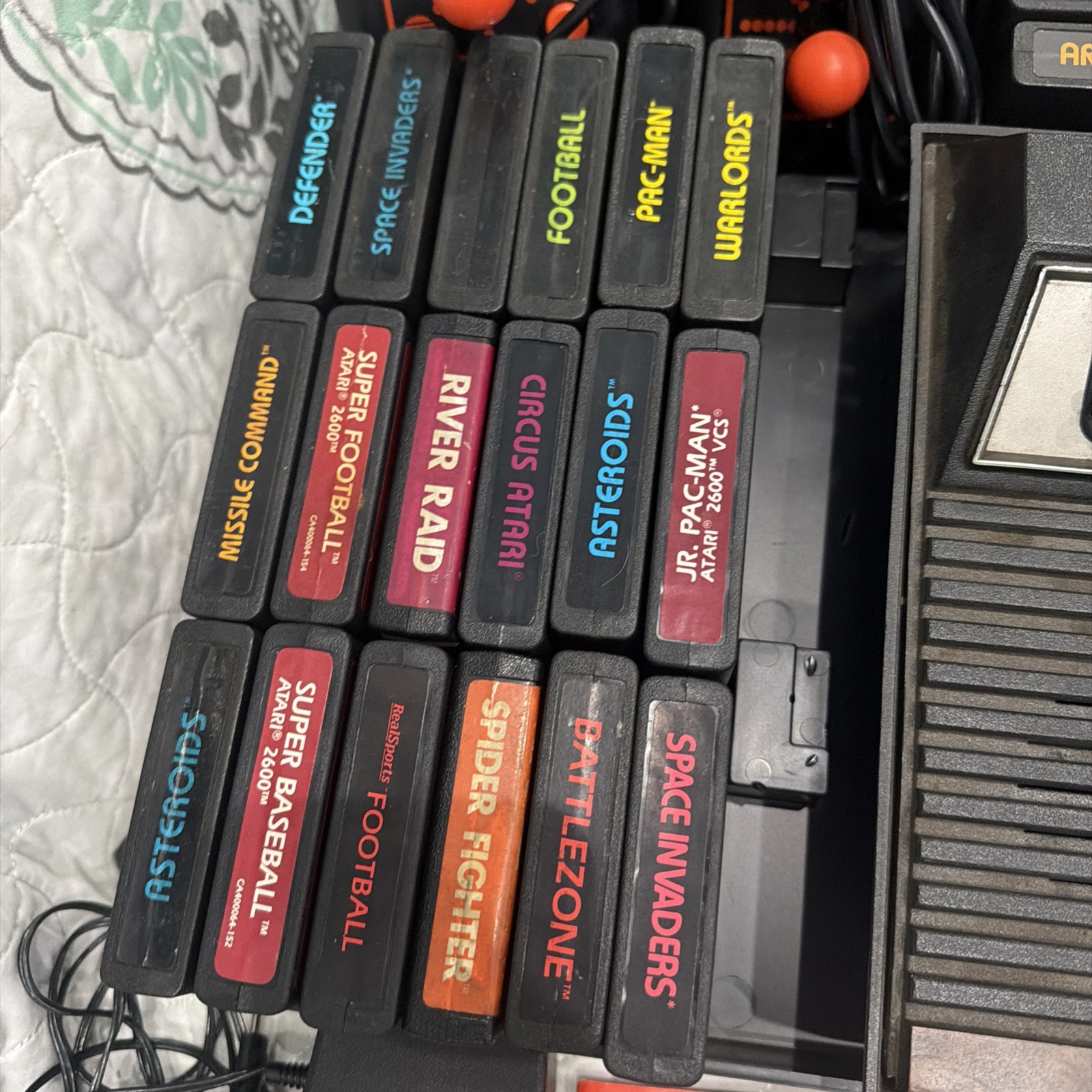 VTG Sears Telegames Console Atari W/ Games Storage Case Power Cable Untested *