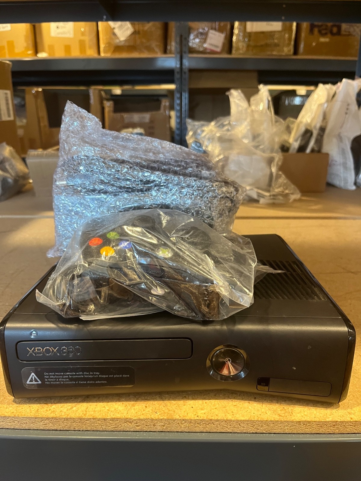 Microsoft Xbox 360 S Slim Console Bundle Controller Cables TESTED WORKING