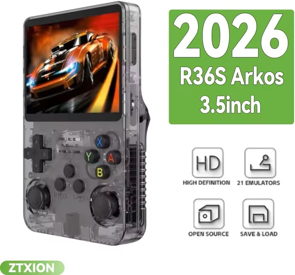 Retro Handheld Gaming Console: 3.5-Inch IPS Screen, 15000+ Classic Games, 64GB T