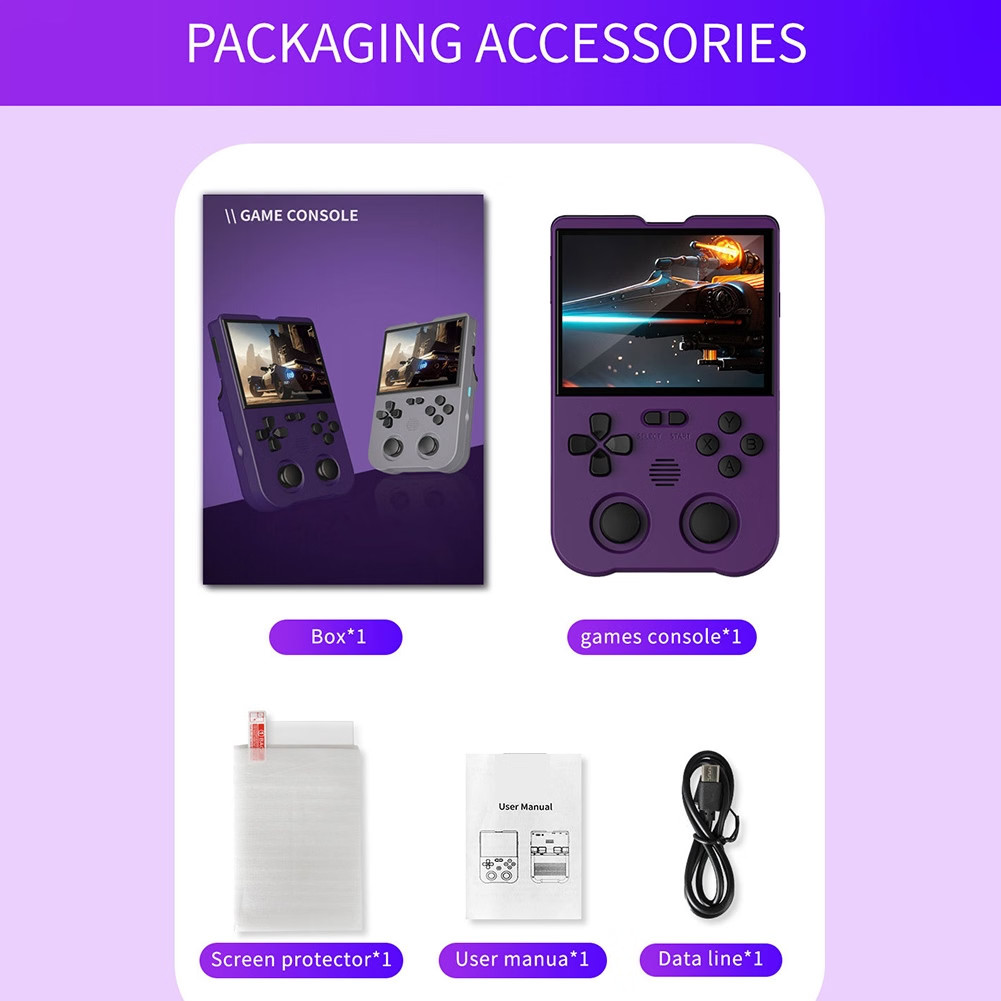 XU10 Retro Handheld Mini Game Console with 3000mAh Rechargeable Battery 3.5-Inch