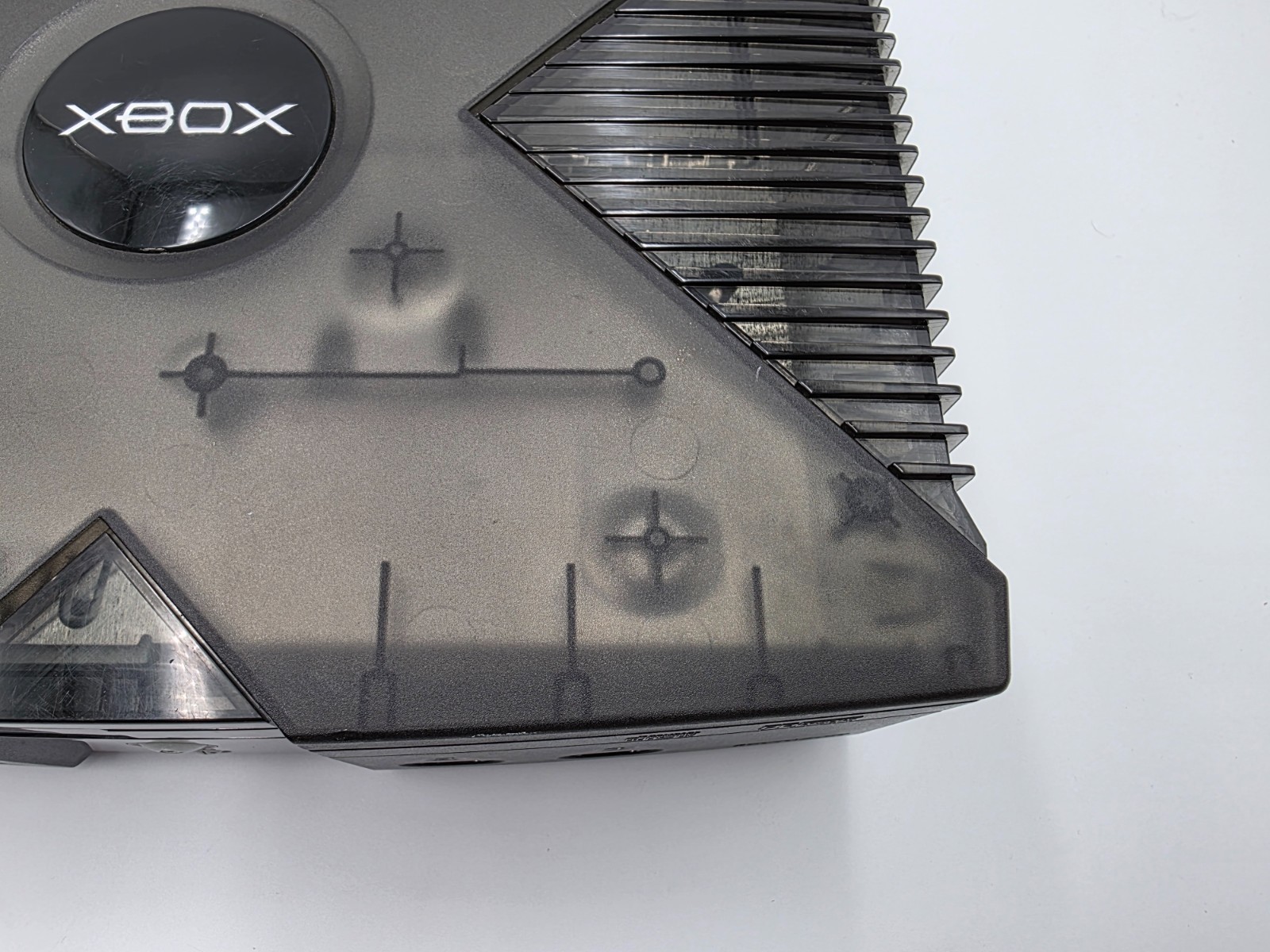 Microsoft OG Xbox Original Black Clear Skeleton Console NEW Caps LED TESTED RARE