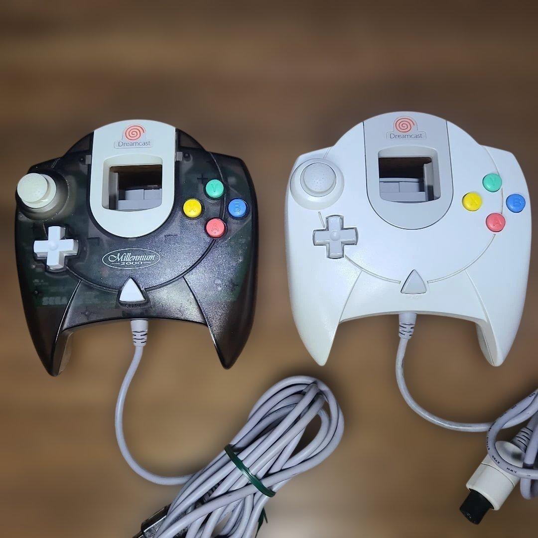 Sega Dreamcast Console Set 2 Controllers Cables + 6 Fighting Games Tested Works