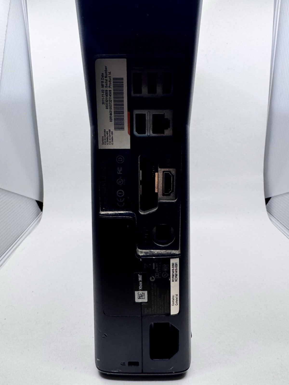 Microsoft Xbox 360 S Black Console (1439) [w/ Hard Drive & Cables] Good Conditio