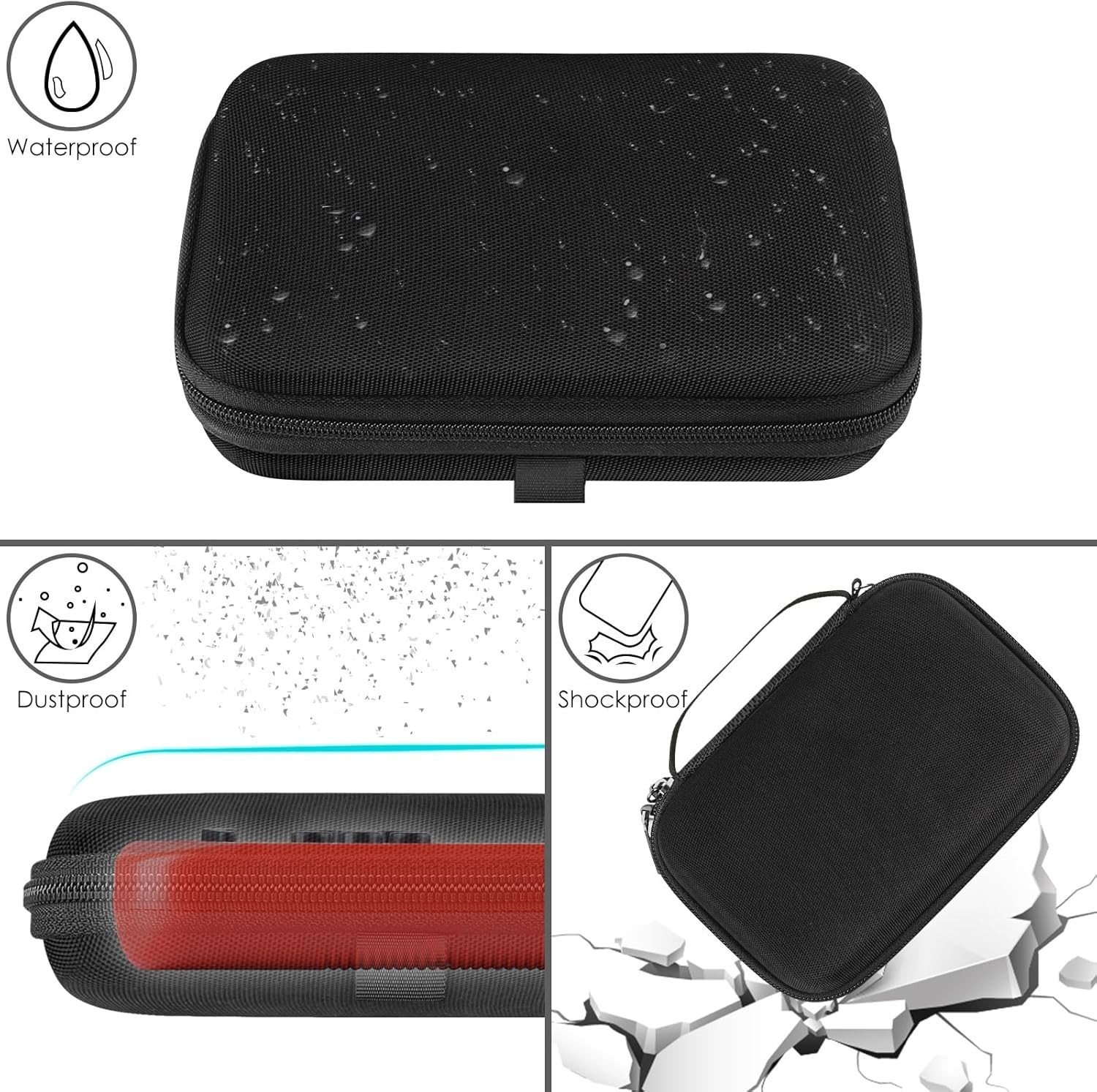 Lightweight Handheld Game Console Protection Case with Dual Storage Compartments