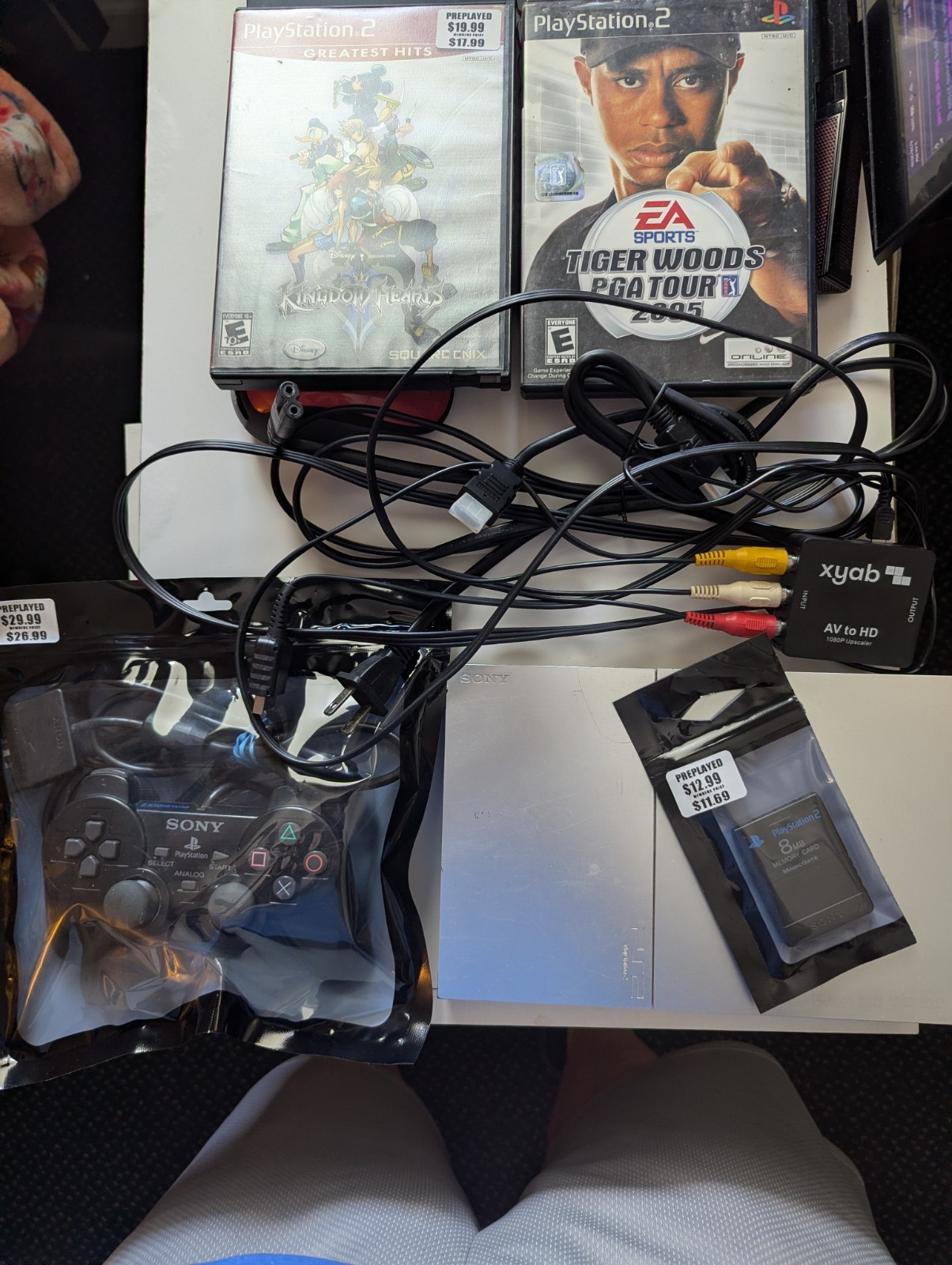 PS2 With 2 Games And 1080p Adapter