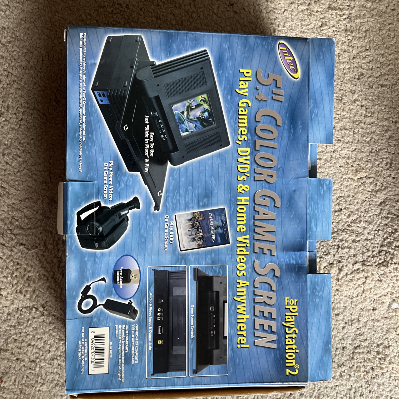 Intel 5.4” Color Game Screen For PlayStation 2 With Box