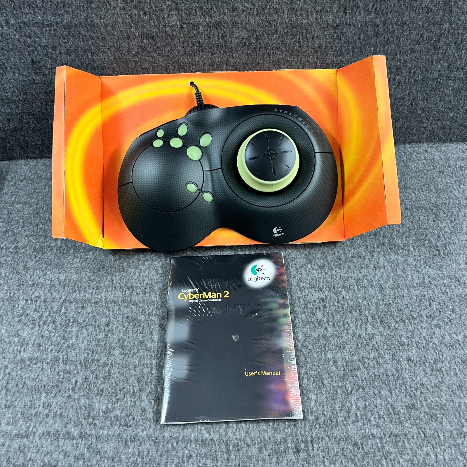Logitech CyberMan2 Game Controller Retro Rare PC Gaming NEW Open Box