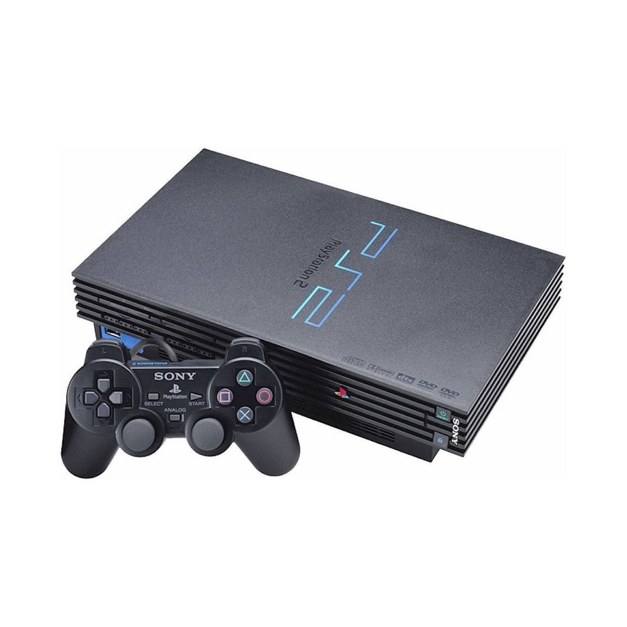 Sony PlayStation 2 PS2 Black Console w/ DualShock Controller all cords included