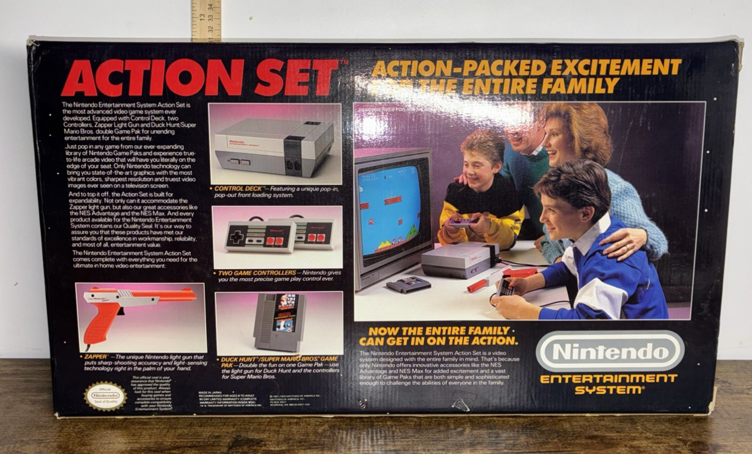 Nintendo NES Action Set (Blue Box) CIB, Manuals Mario Duck Hunt, Baggies