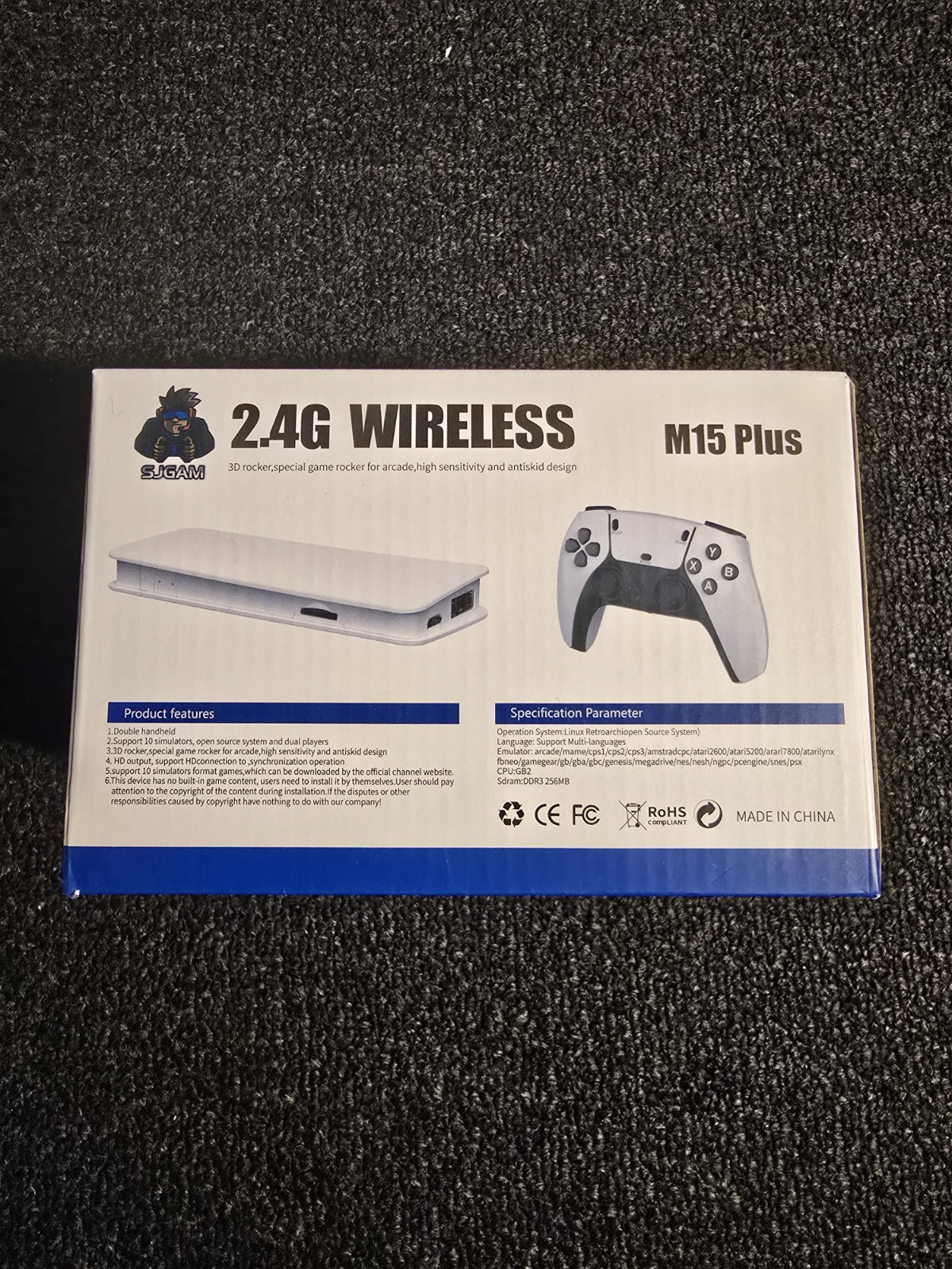 SJGAM- 2.4G Wireless Gamestick 40k Games w/2 Controllers- White ***