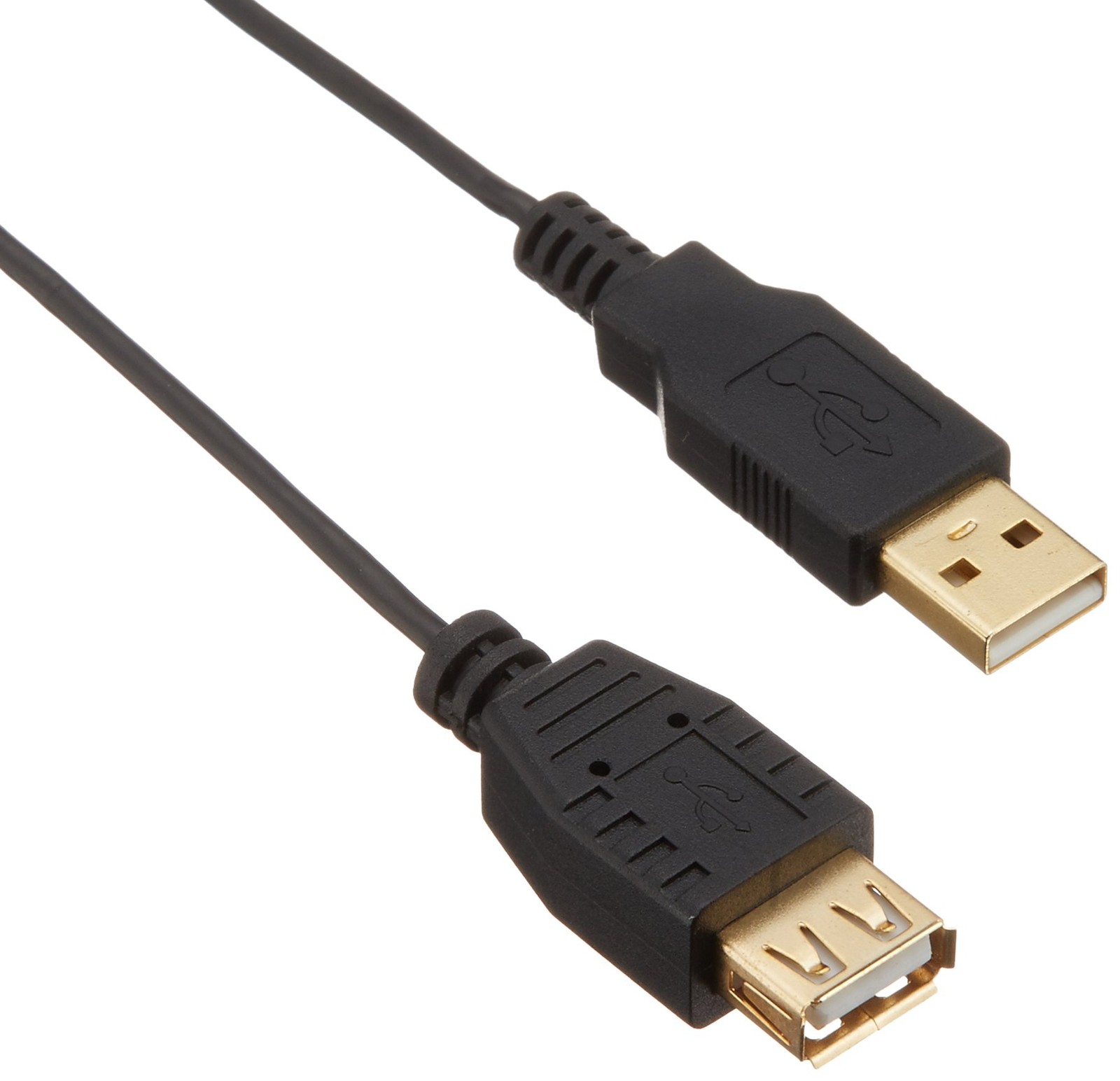 Buffalo USB 2.0 Extension Cable (A to A), Slim Type, Black, 2m, BSUAASM220BK