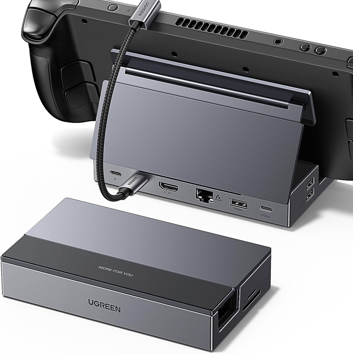 USB C Docking Station 9-in-1 HDMI Ethernet 4K@60Hz USB 3.2 PD 100W for Gaming