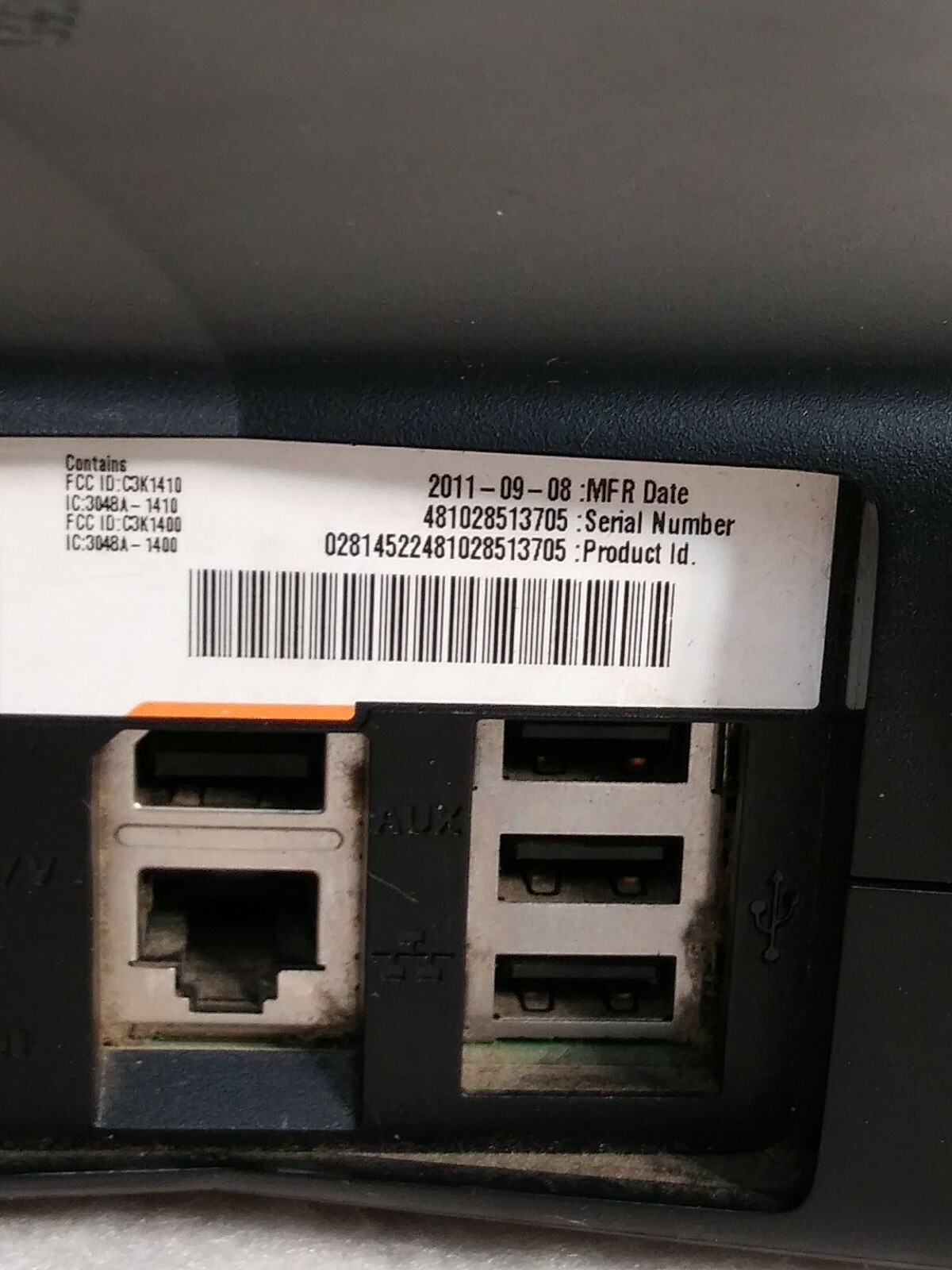 Xbox 360 S No Hard Drive Matte Black Console Only Model 1439 Slim