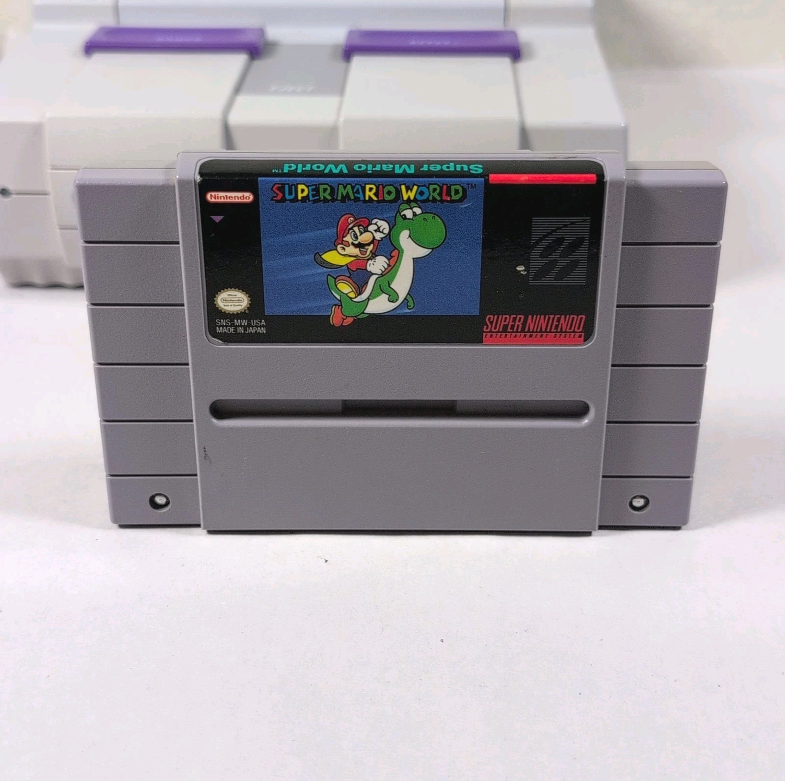 Super Nintendo SNES Console Bundle w/ Super Mario World Tested Working