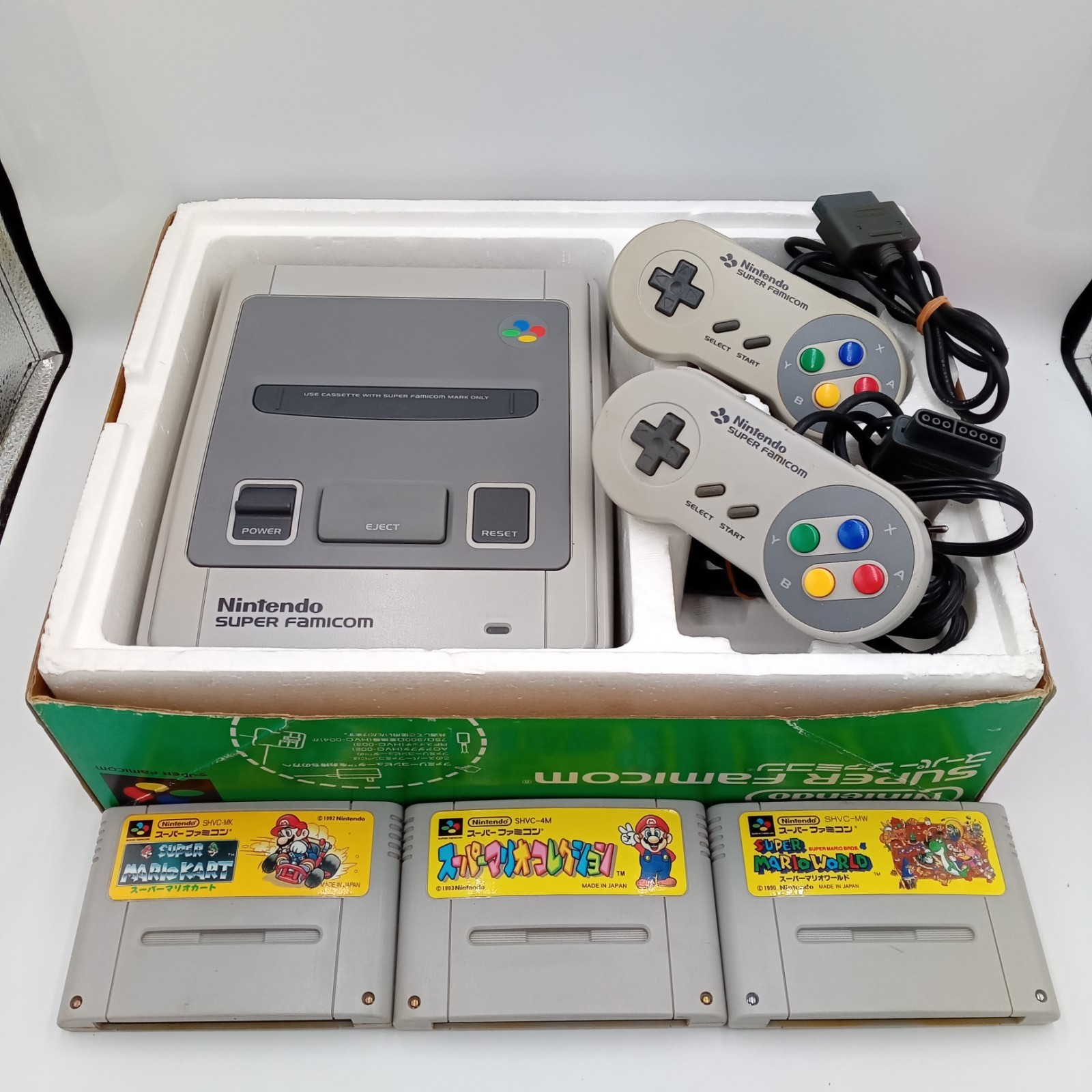 Nintendo Super Famicom Console Boxed 2 Controllers Super Mario Manual Japanese