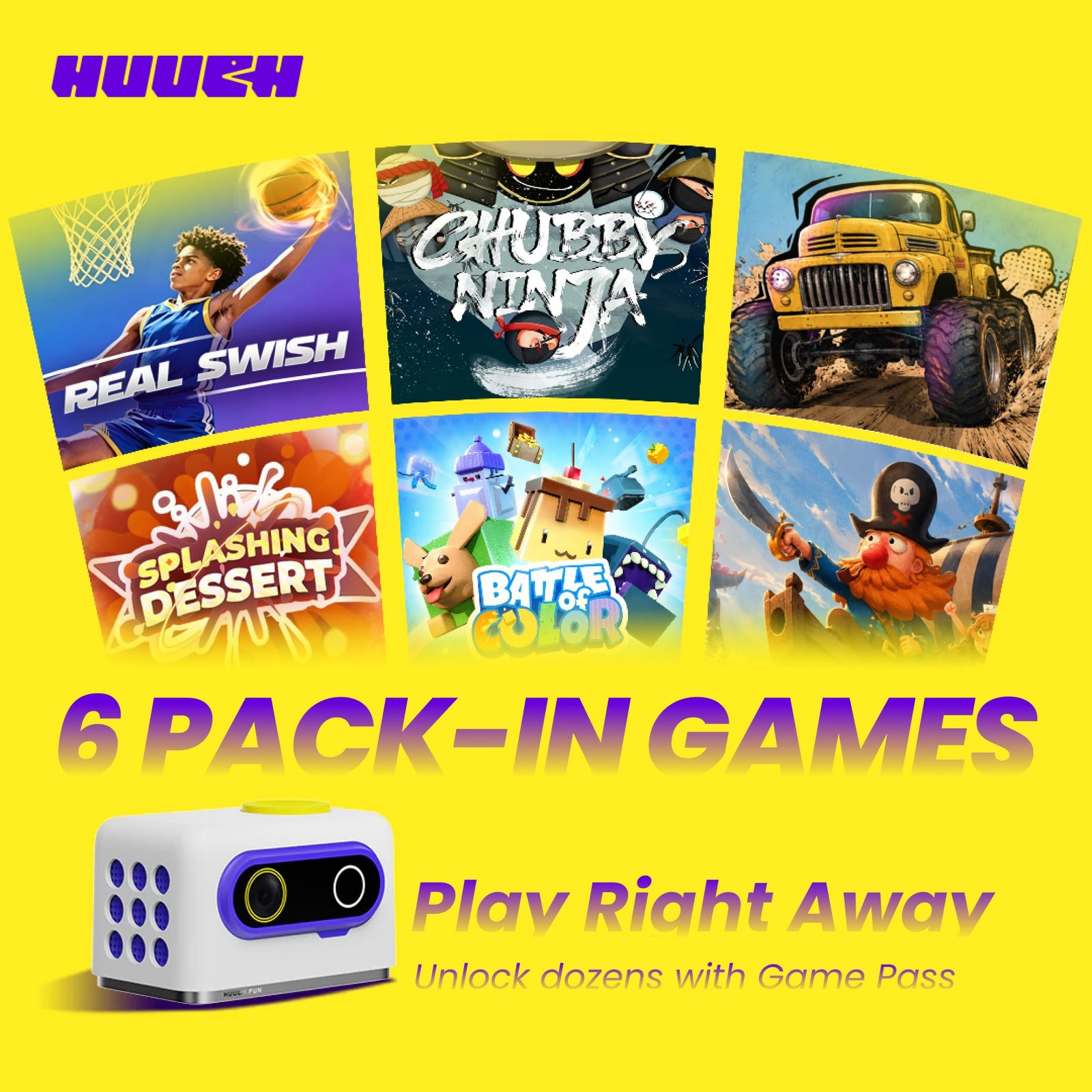 HUUCH Motion Bundle – 3D AI Full-Body Motion Console for Kids and Families, 6…