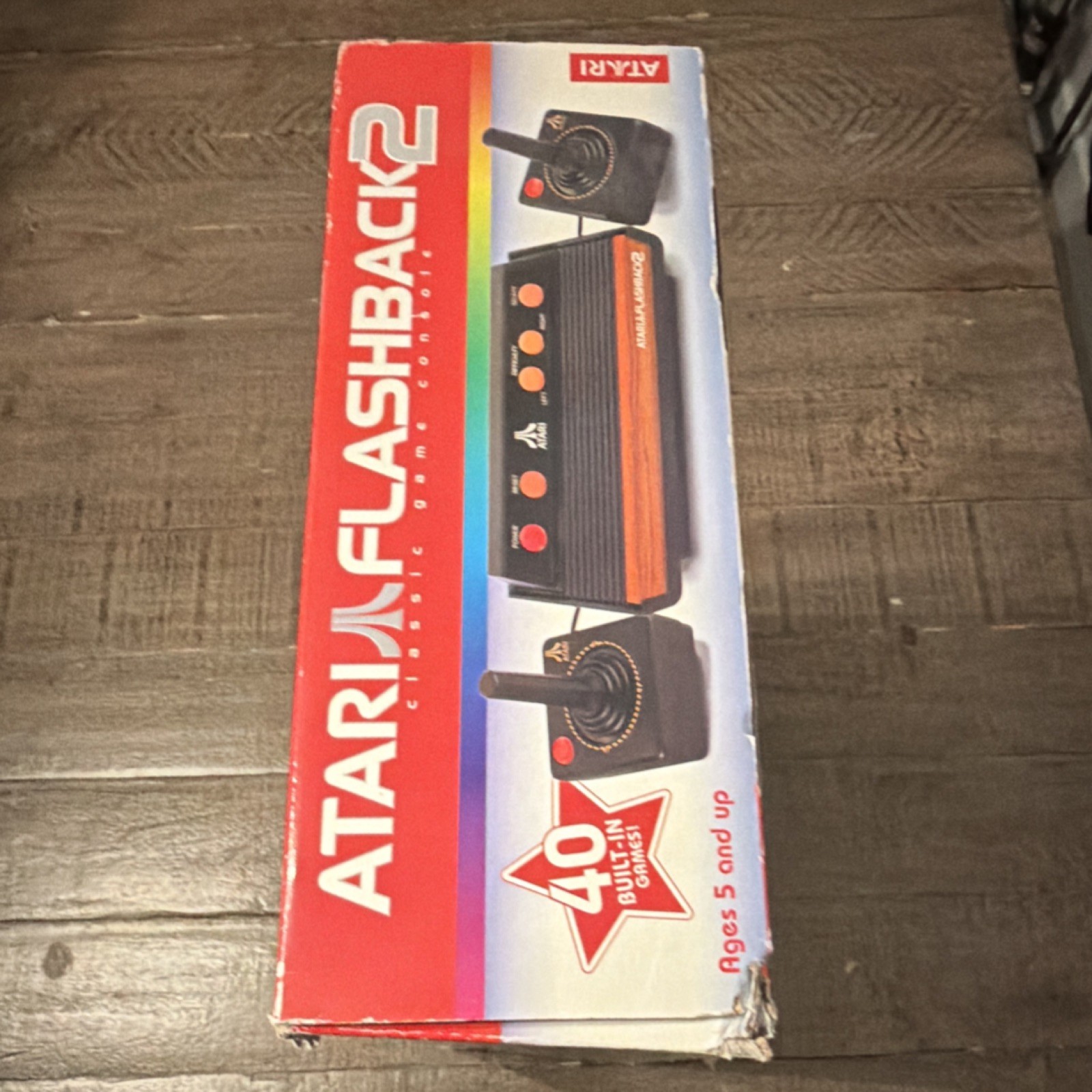 Atari Flashback 2 Classic Game Console 40 Built-In Games 2 Joysticks Box Manual
