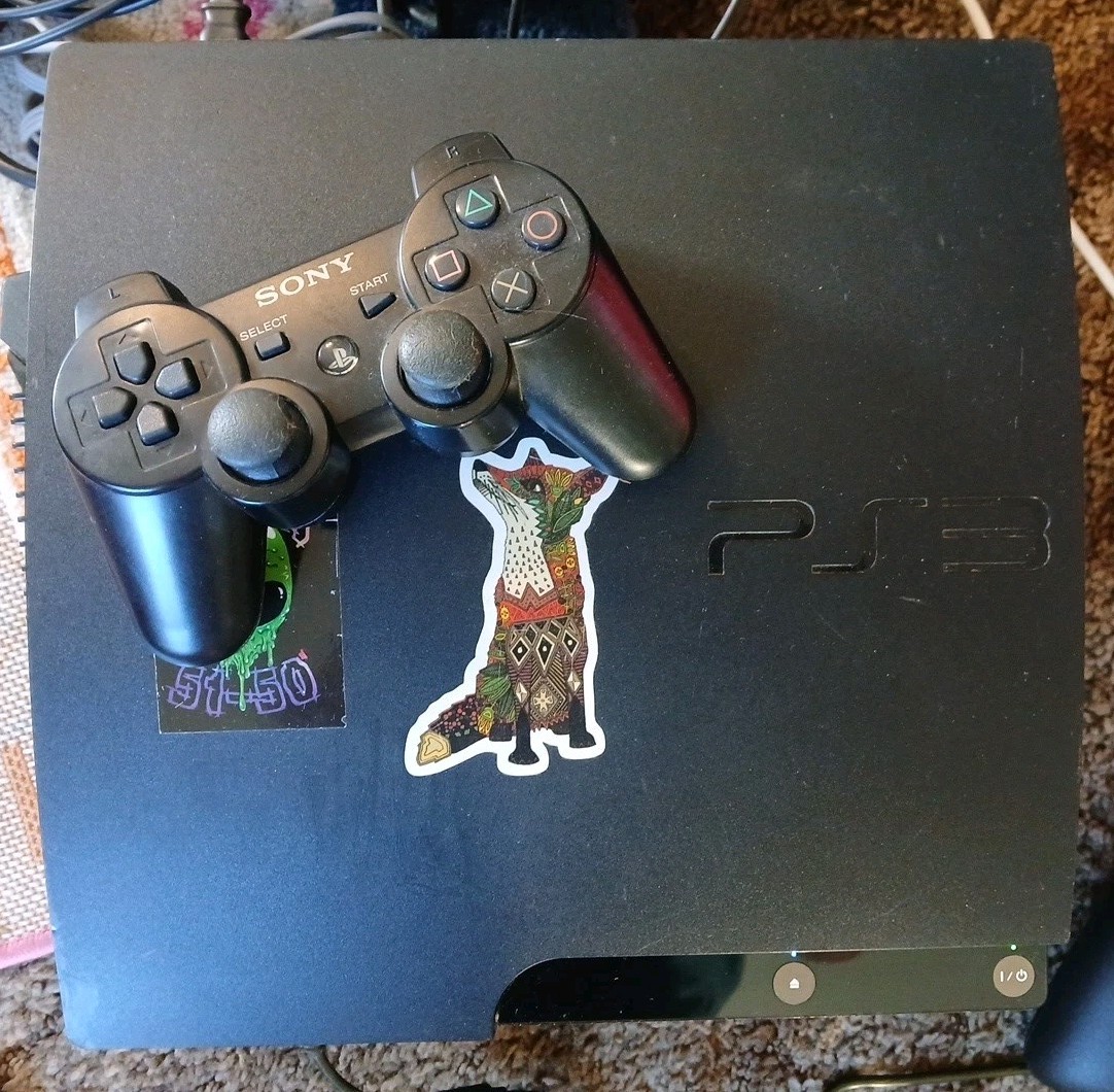 Sony PlayStation 3 PS3 Slim Console With Controller + PowerCord Tested & Working
