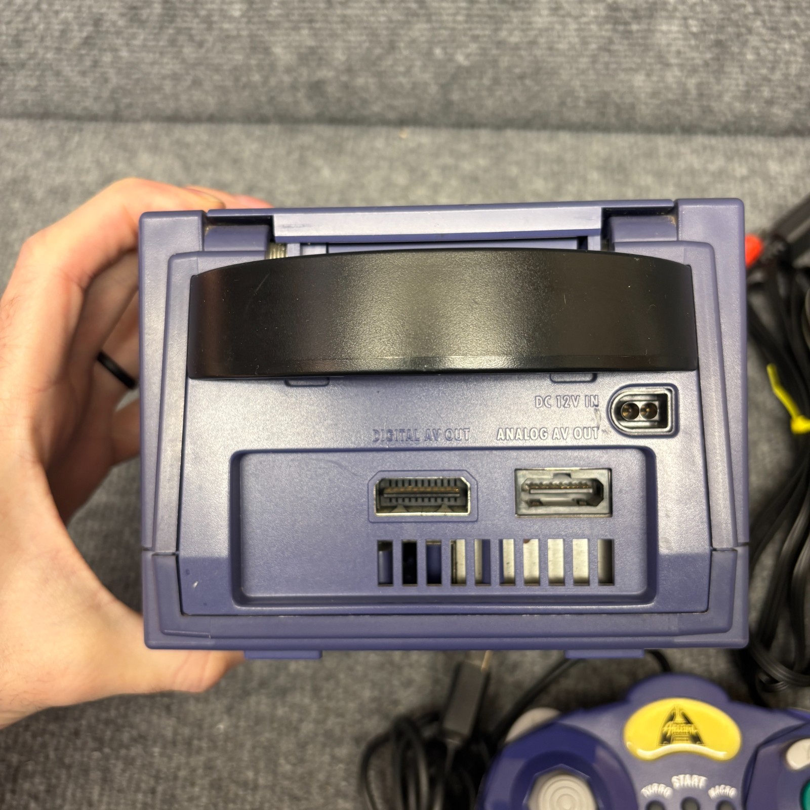 Nintendo GameCube DOL-001 Indigo System Console w/ Controller & Cords Tested