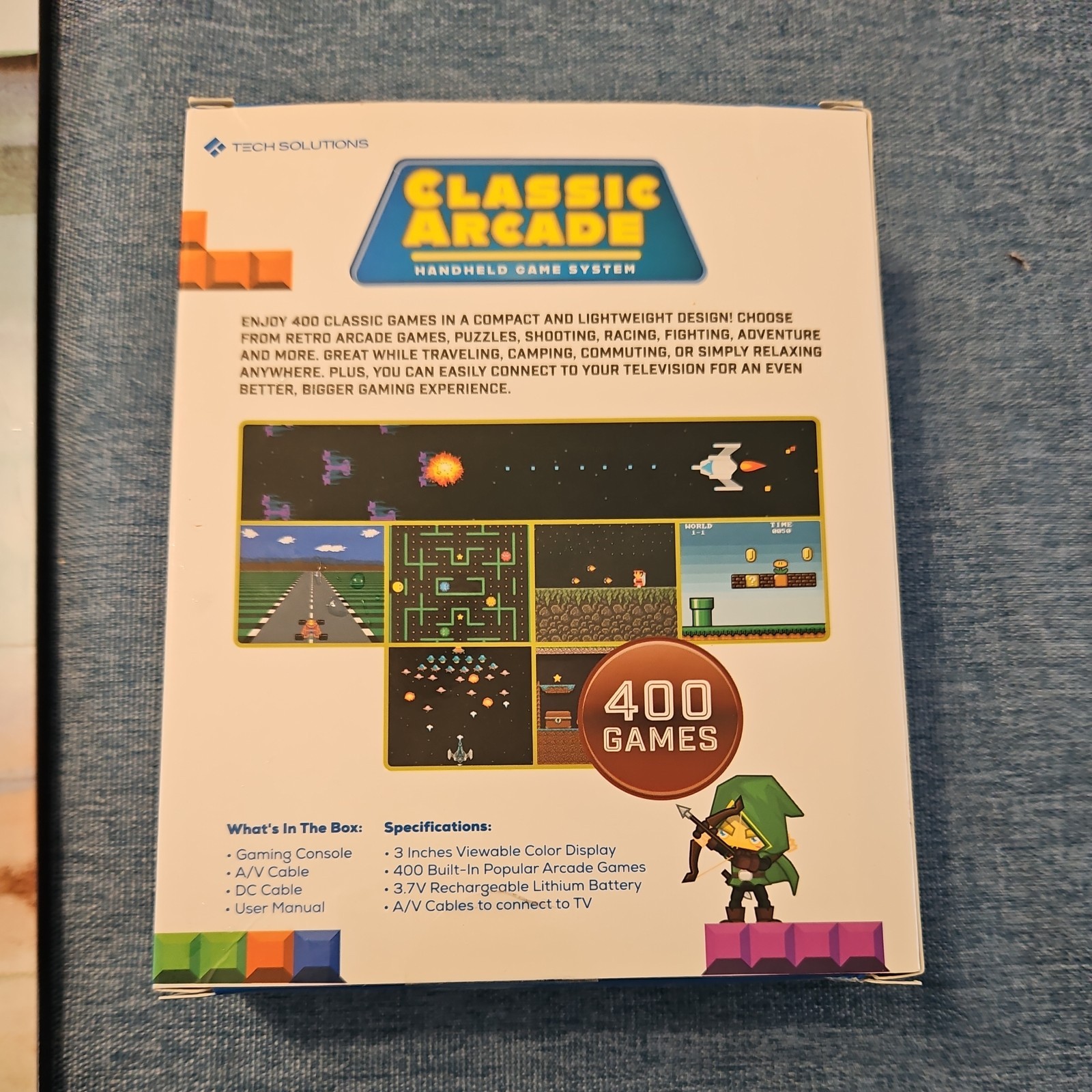 Tech Solutions Classic Arcade handheld System 400 Games