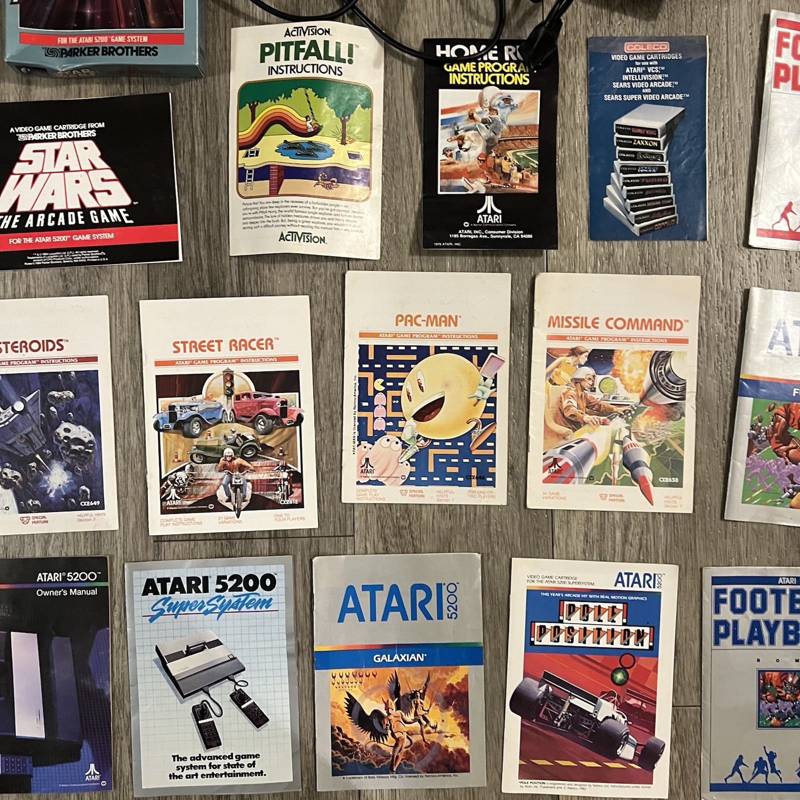 ATARI 5200 CONSOLE Lot With Games, Manuals, Controllers, Cords READ DESCRIPTION