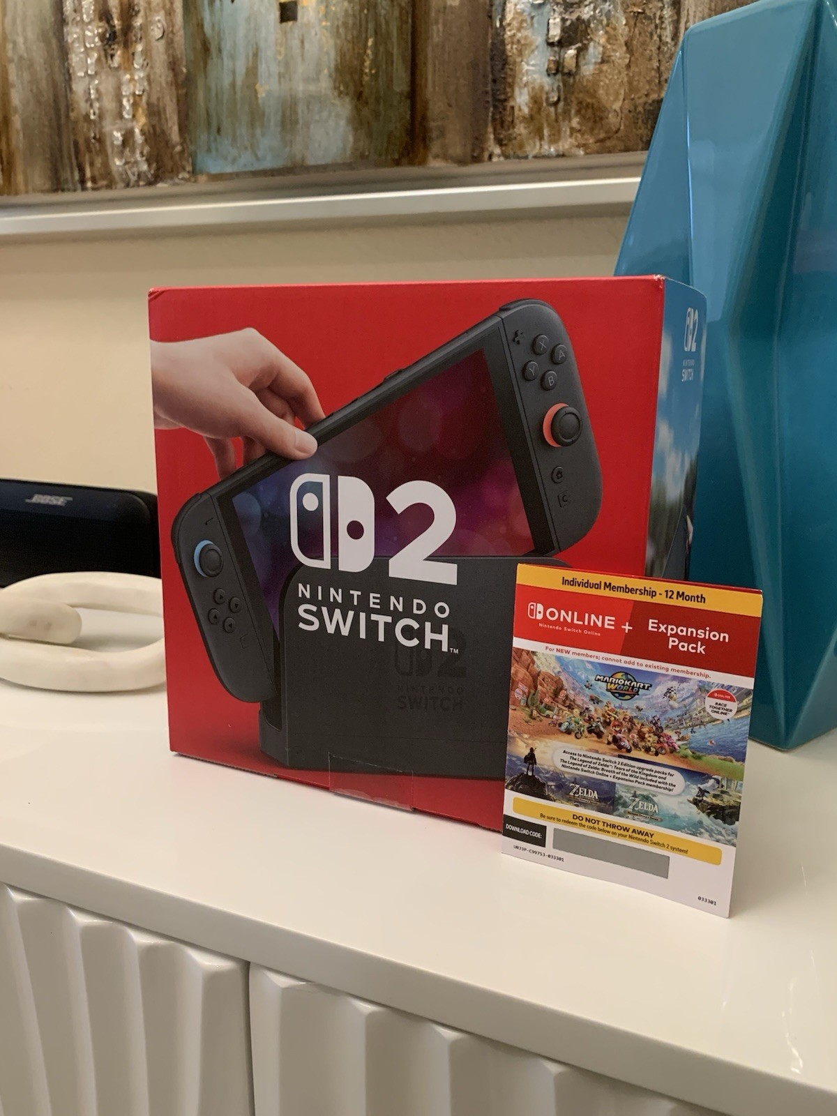 Nintendo Switch 2 Mario Kart World Bundle+12Month NSO+Expansion Pack Membership