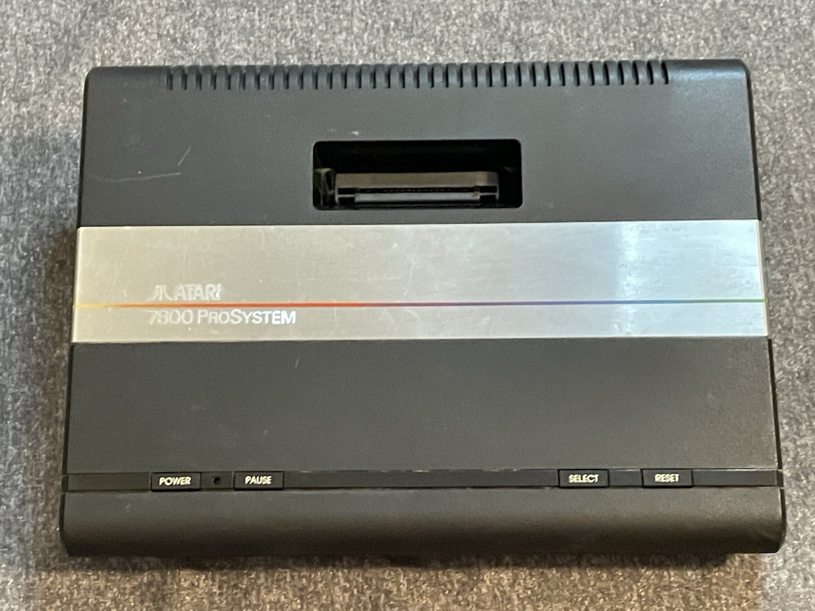 Atari 7800 Video Game Console 1 OEM Controller AV RF Adapter Cleaned Tested