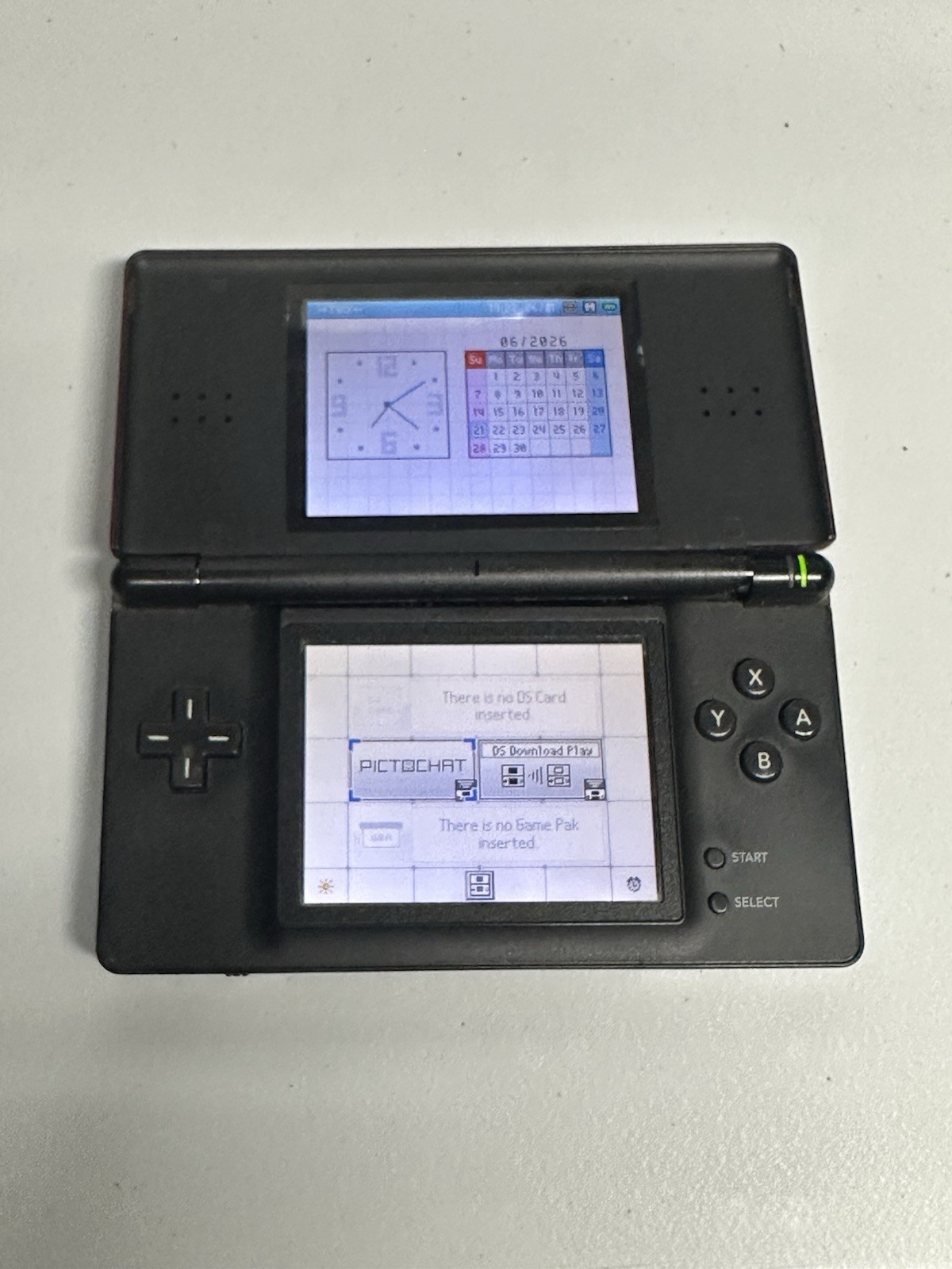 Nintendo DS Lite USG-001 Crimson Red Bad Hinge Tested And Working