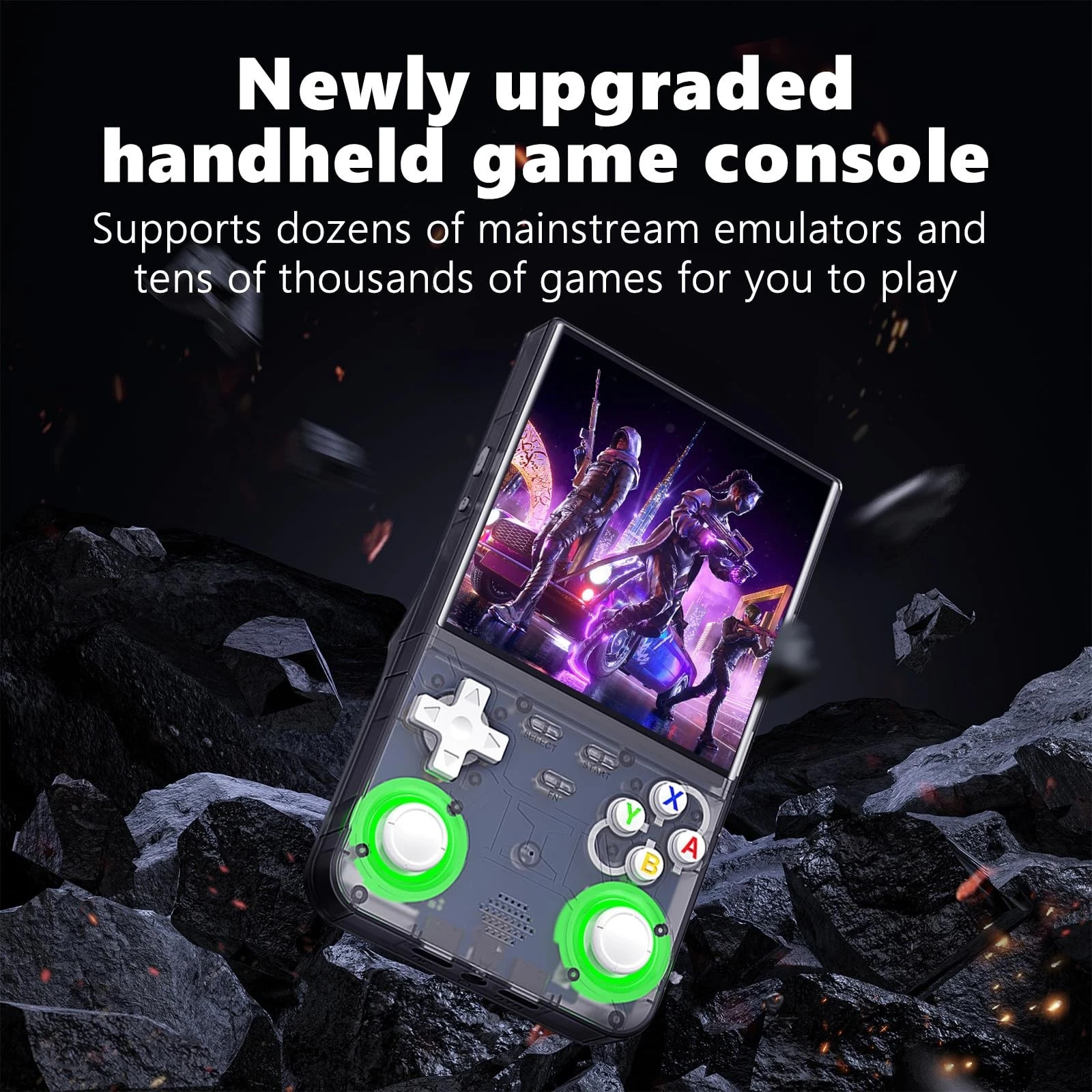 Blue R36S Ultra Handheld Game Console 3.5 Inch IPS Screen 20000+ Video Games
