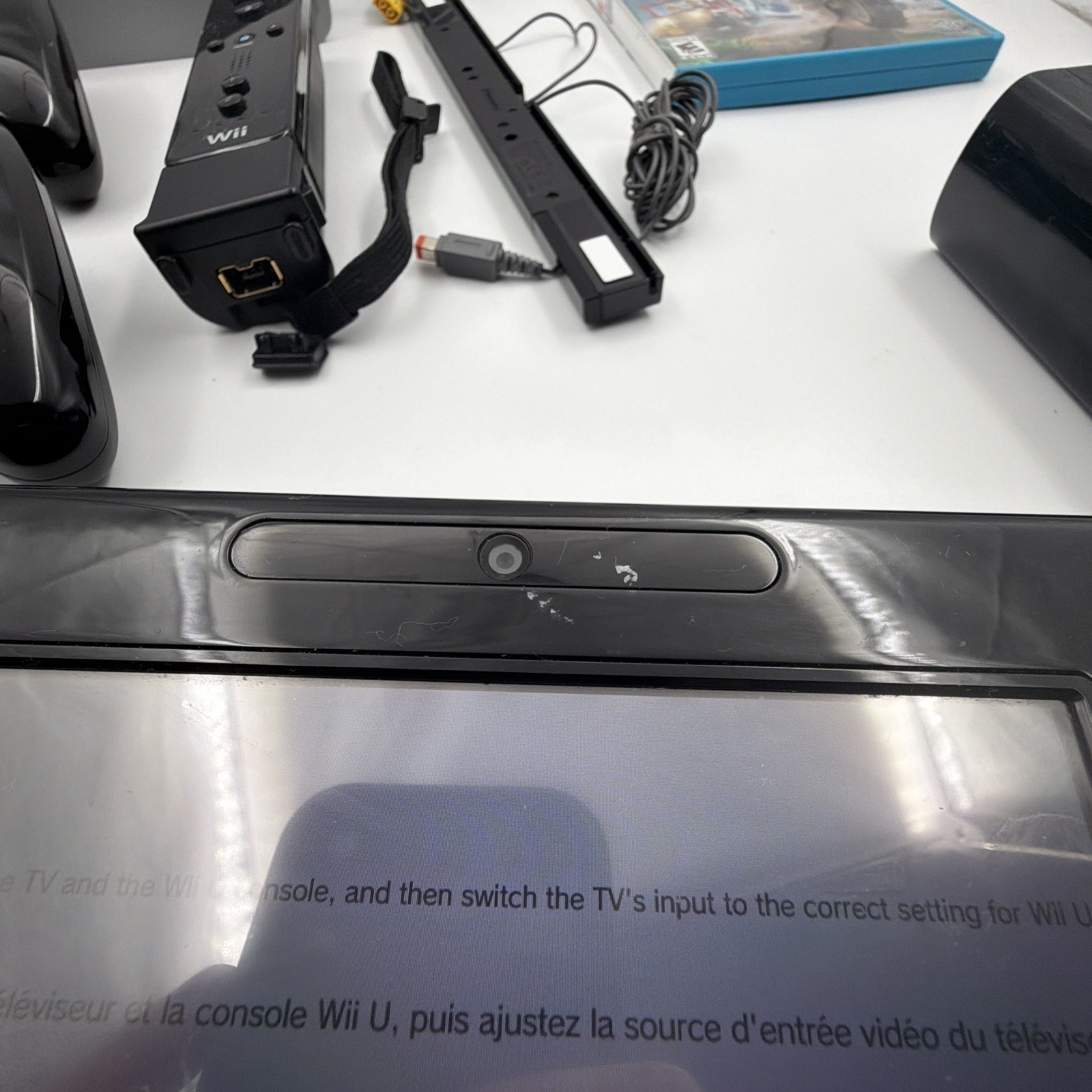 Nintendo Wii U Console Bundle Tested Working Reset 2 Pro Controllers + Game