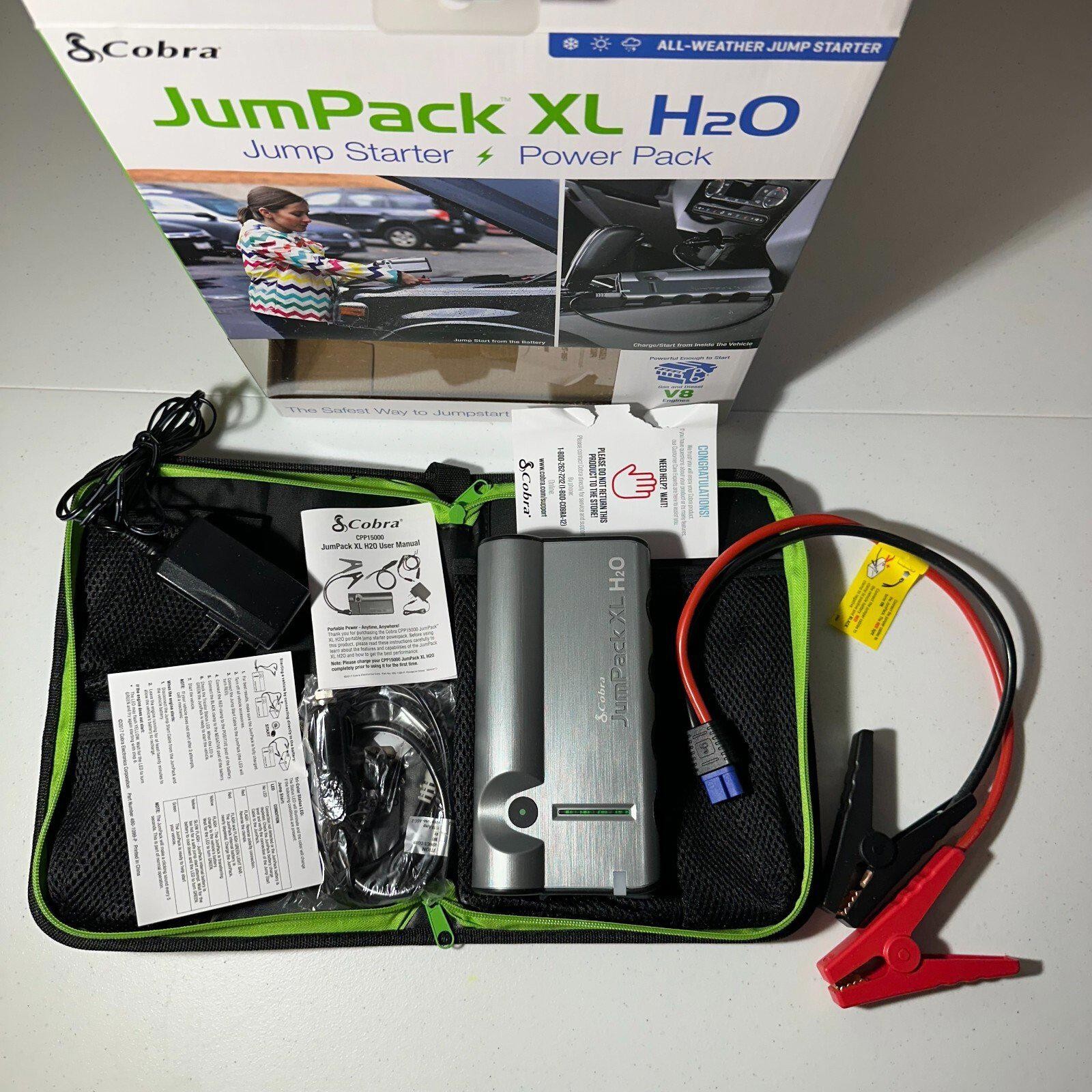 Cobra CPP15000 JumPack XL H2O Dead Battery Parts Repair Lot Charger Cables Case