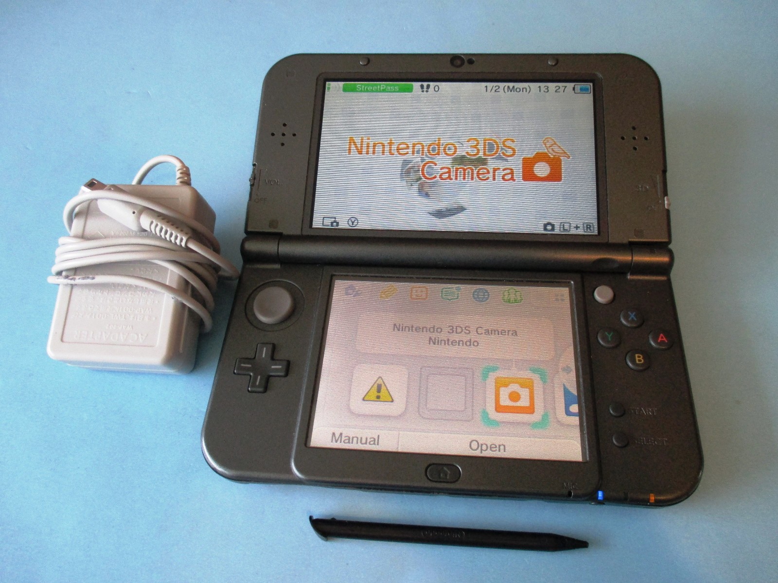Nintendo New 3DS XL Black System w/Charger US Version FREE Ship!