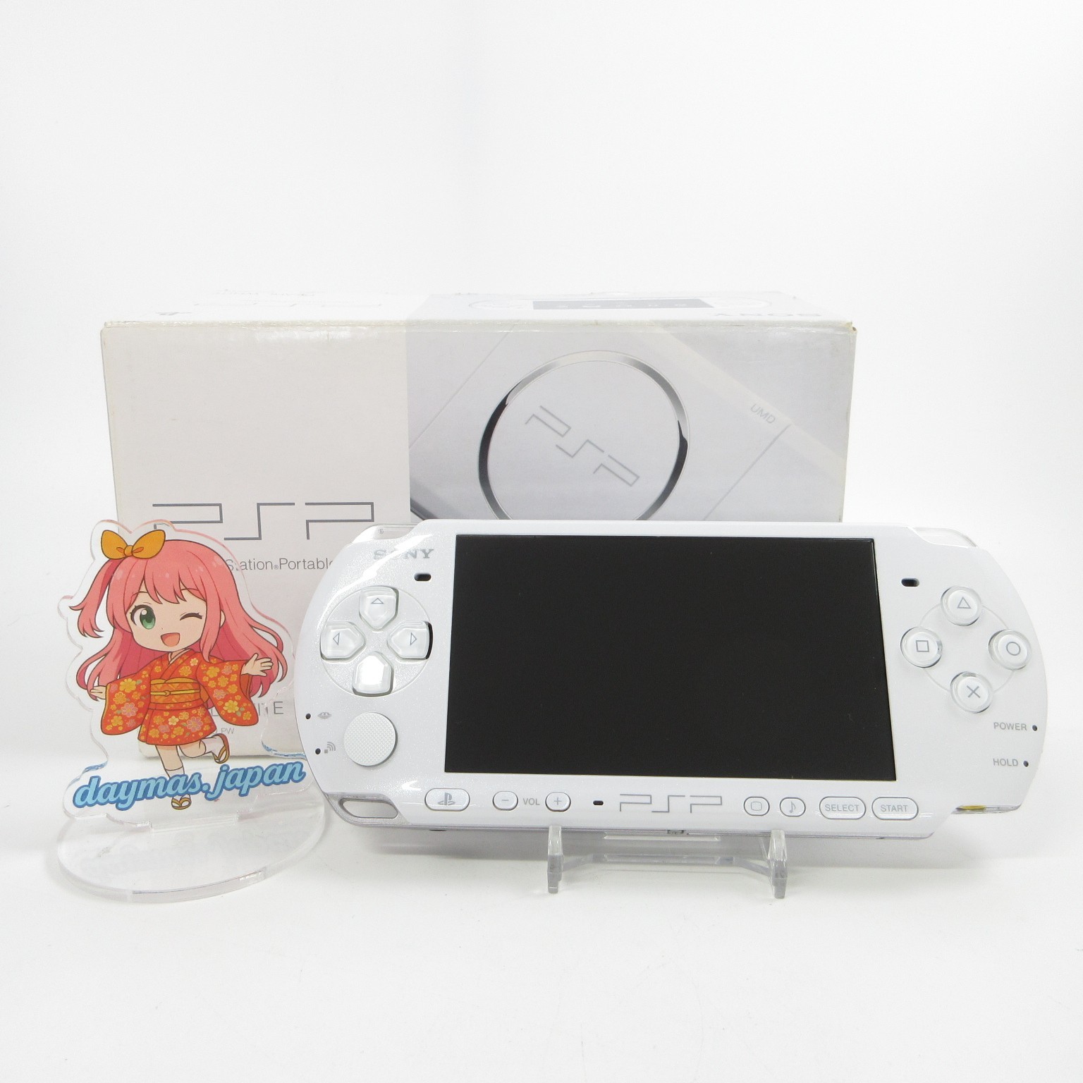 【Excellent】Sony PSP-3000 Pearl White Console No Battery Japan Ver. #DEN0523/02