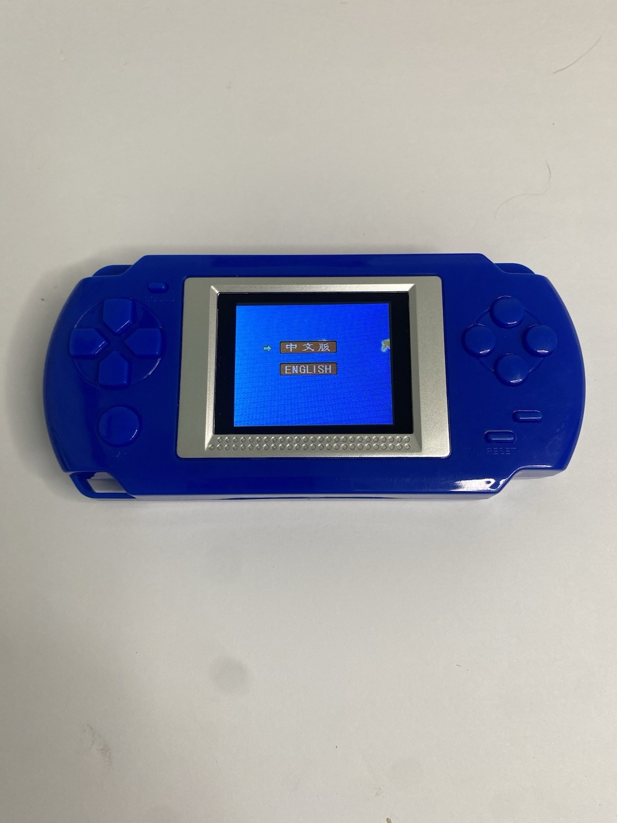 Blue Handheld Video Game Console System 268 in 1 Model w/ Built-In Game Menu