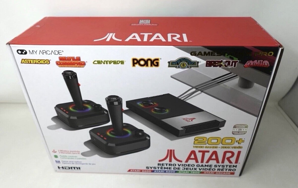 My Arcade Atari Gamestation Pro Retro Video Game System with 200+ Games, New